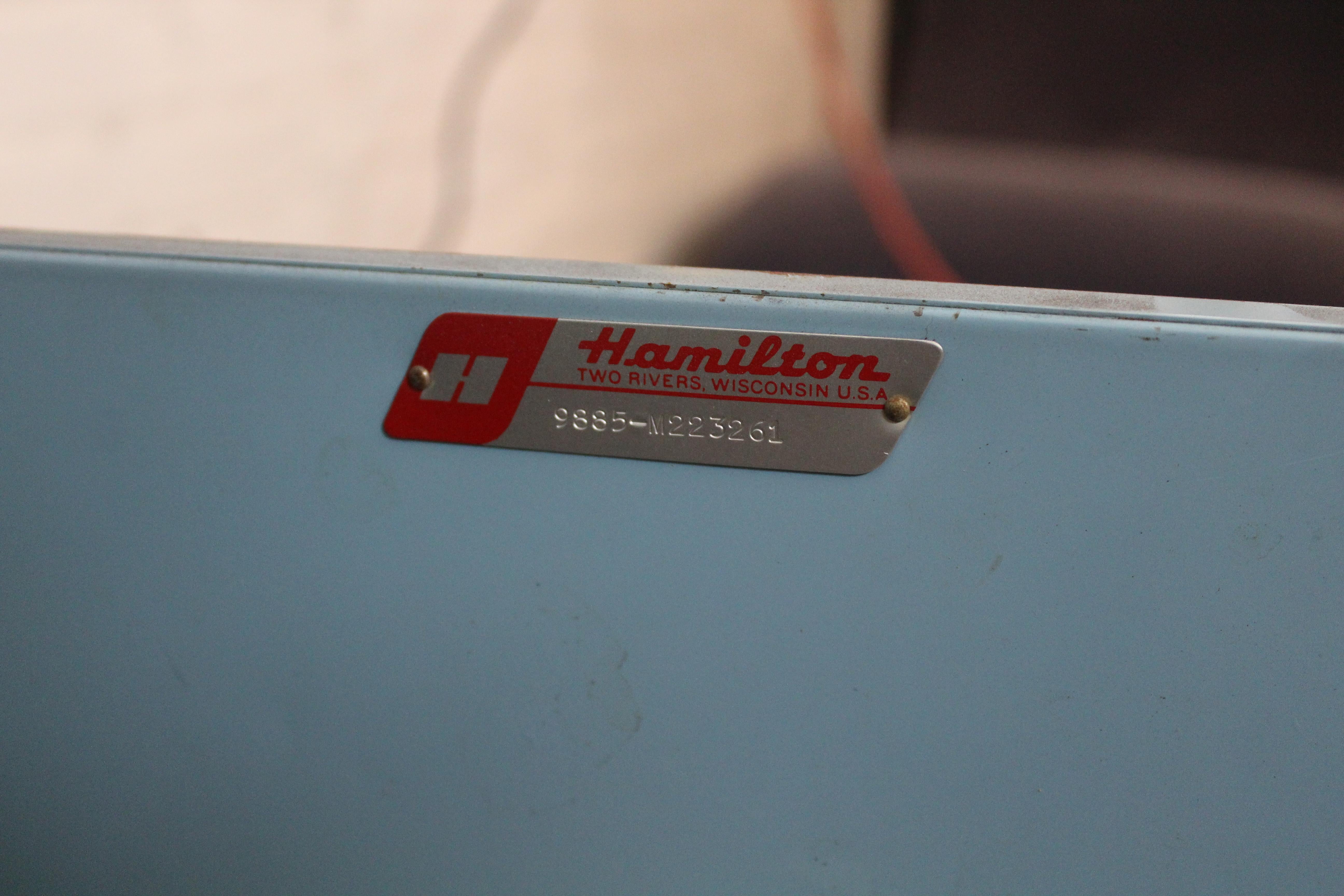 Vintage Industrial Lighted Medical Cabinet by Hamilton 2