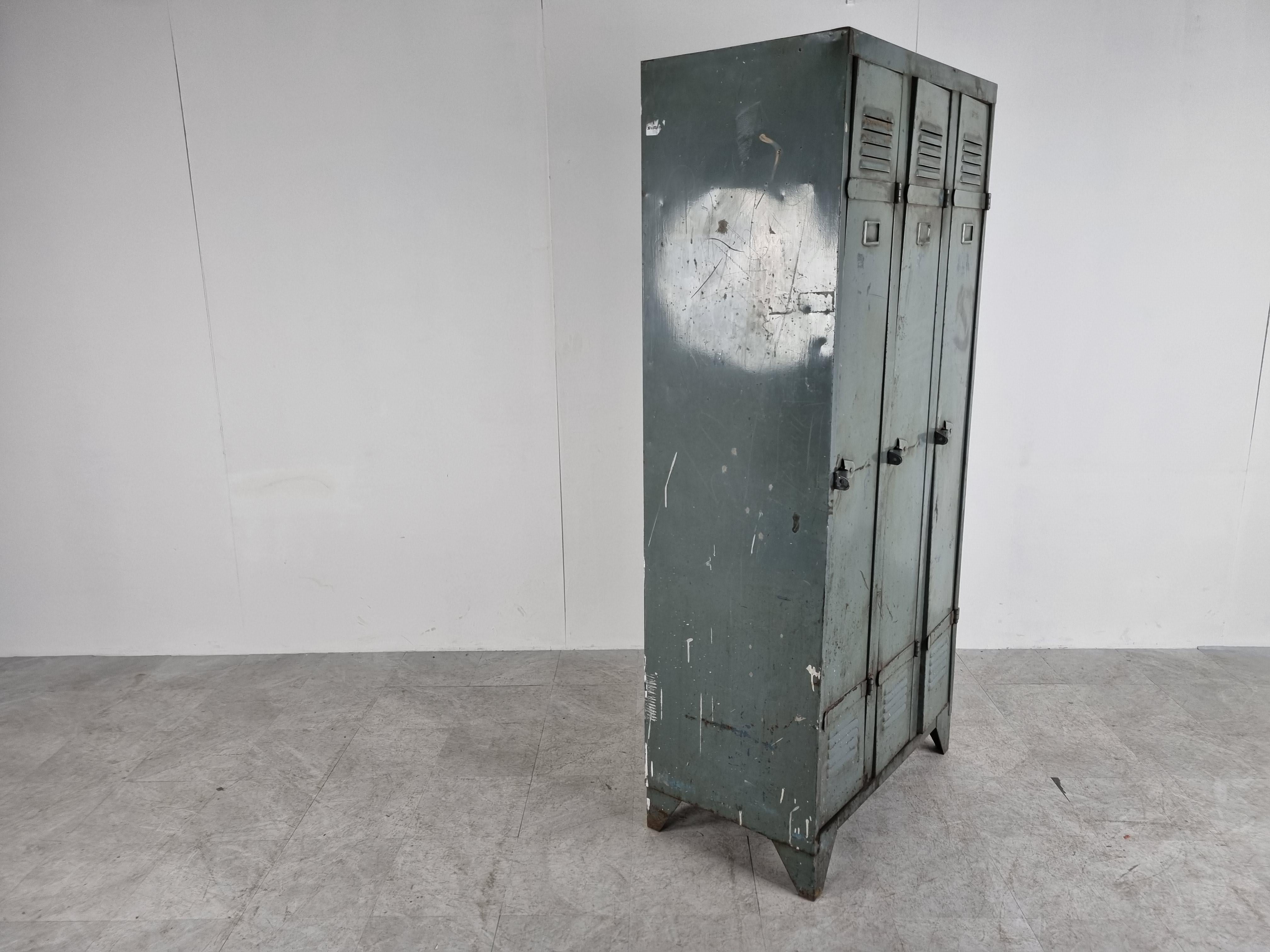 Steel Vintage Industrial Locker, 1960s