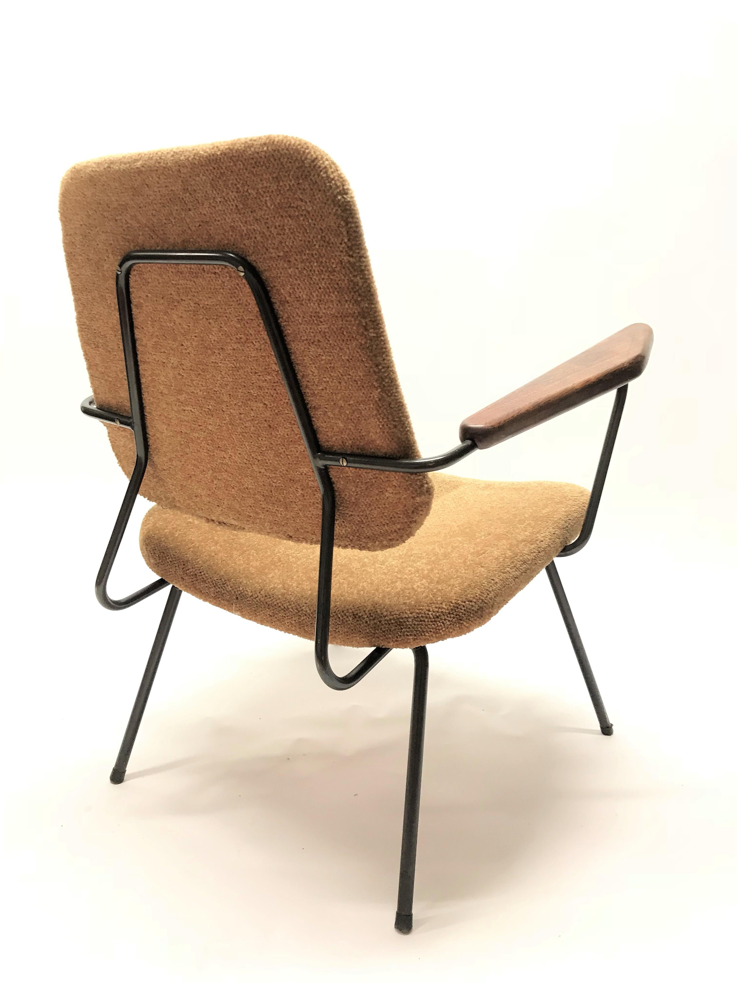 Vintage dutch lounge chairs, 1950s (Metall)