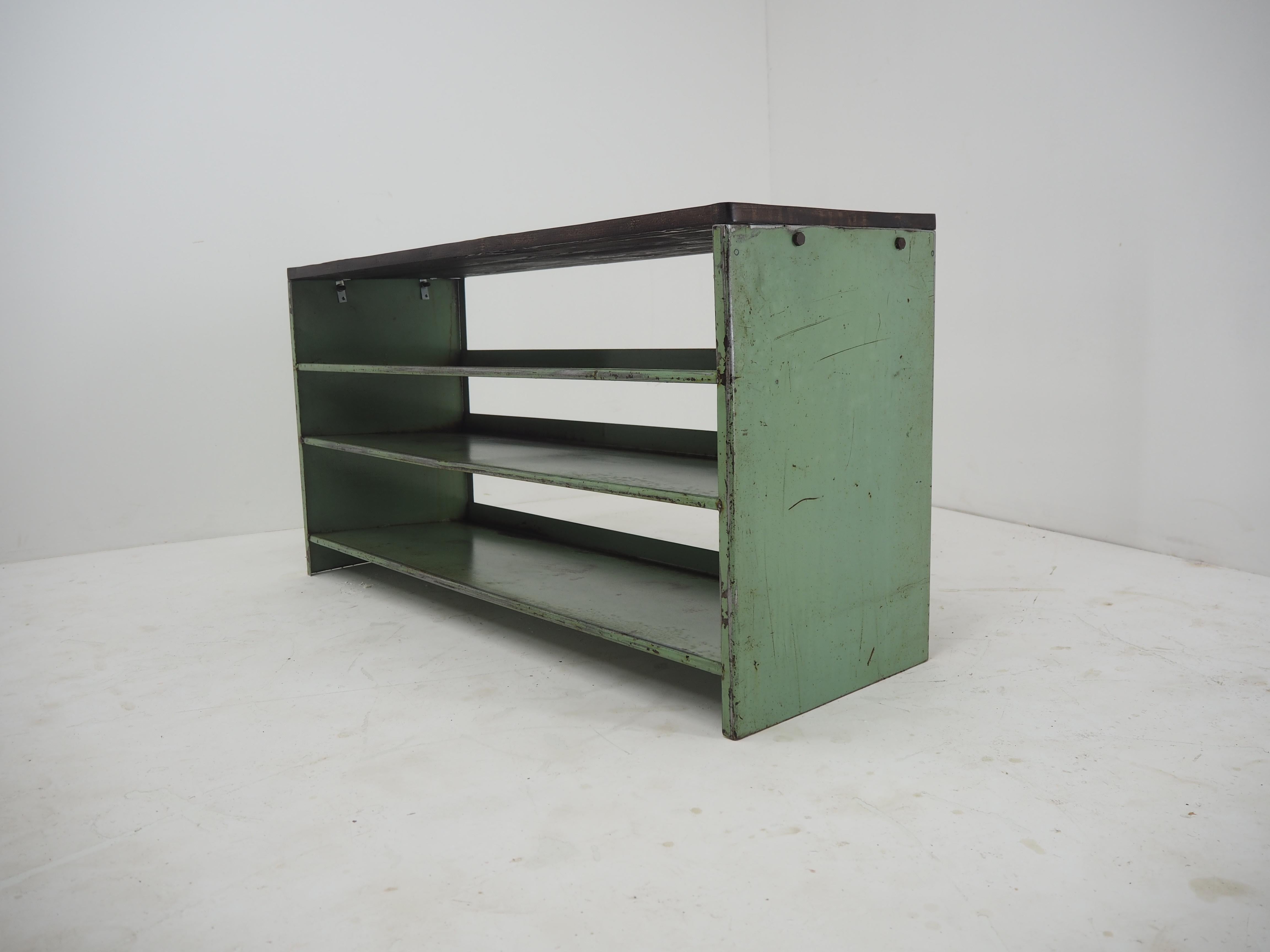 Vintage Industrial Low Shelves, Side Table, 1960s 1