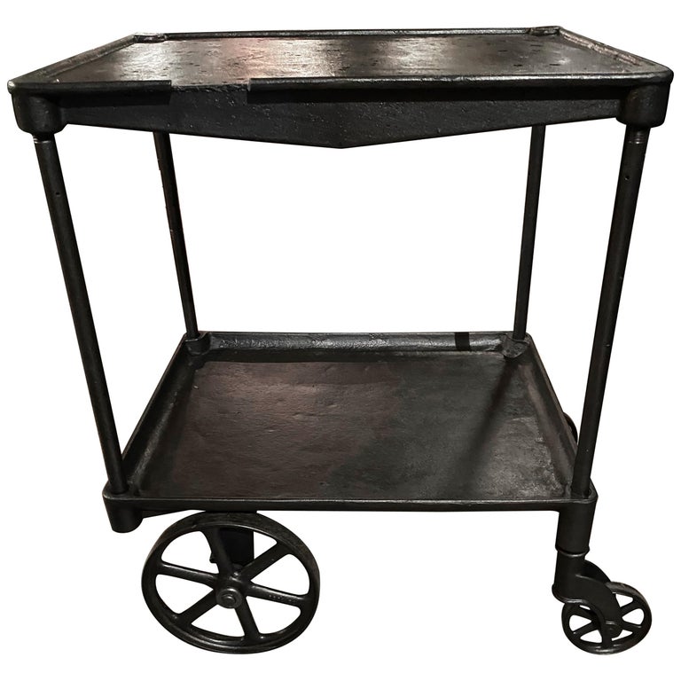 Vintage Industrial Machinist's Cart / Bar Cart For Sale at 1stDibs |  industrial bar cart, industrial cart vintage, vintage industrial bar cart
