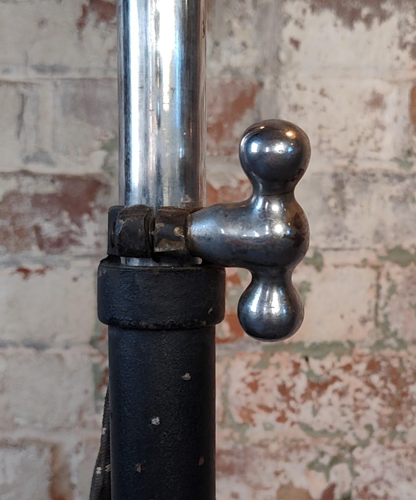 Vintage Industrial Medical Floor Lamp with Star Base For Sale 8