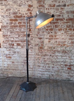 Vintage Industrial Medical Floor Lamp with Star Base