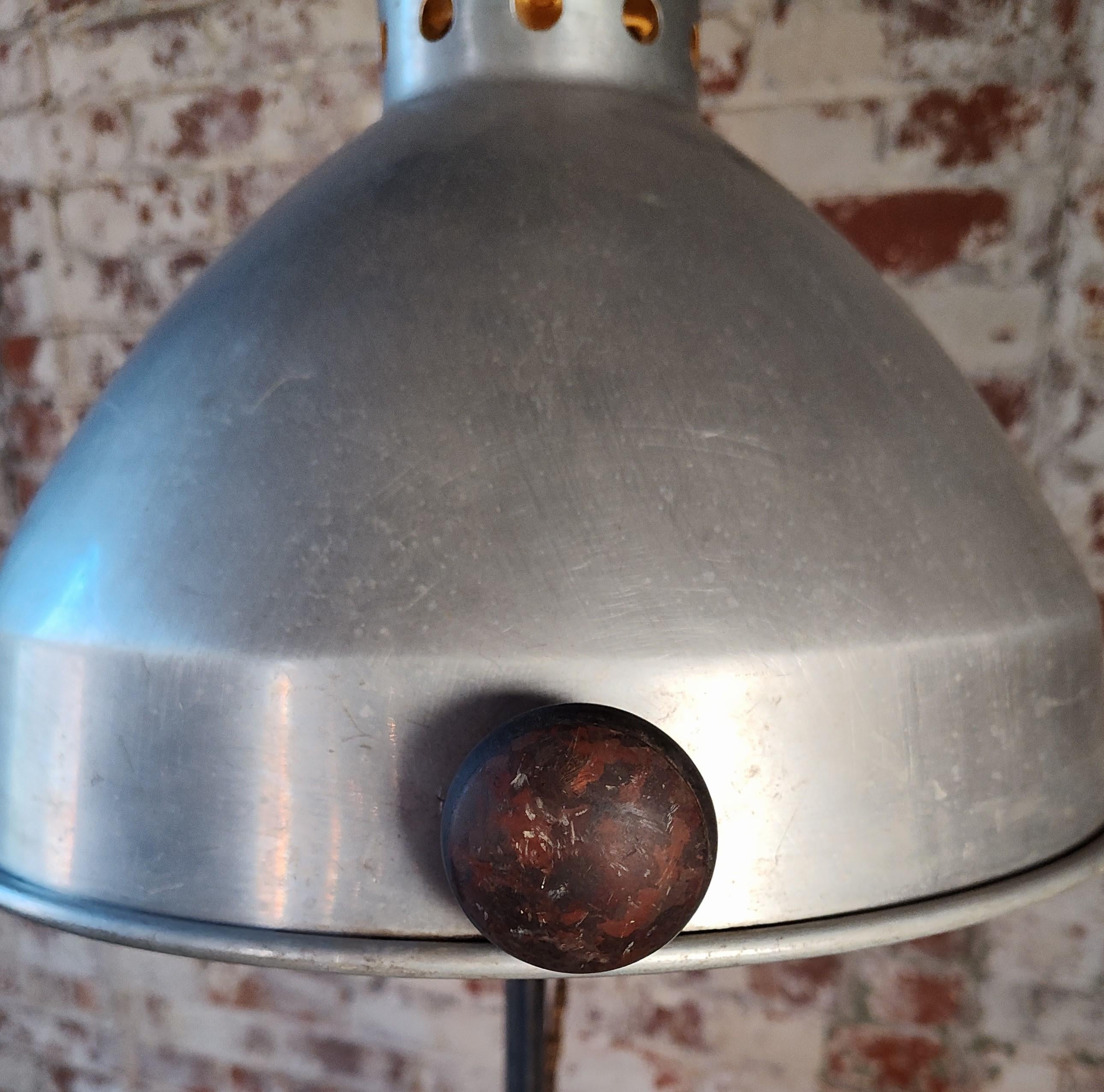 Vintage Industrial Medical Floor Lamp with Star Base For Sale 2