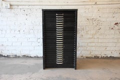 Vintage Industrial Metal 24-Drawer Blueprint Flat File by Thompson Cabinet Co.