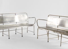 Panche industriali in metallo vintage