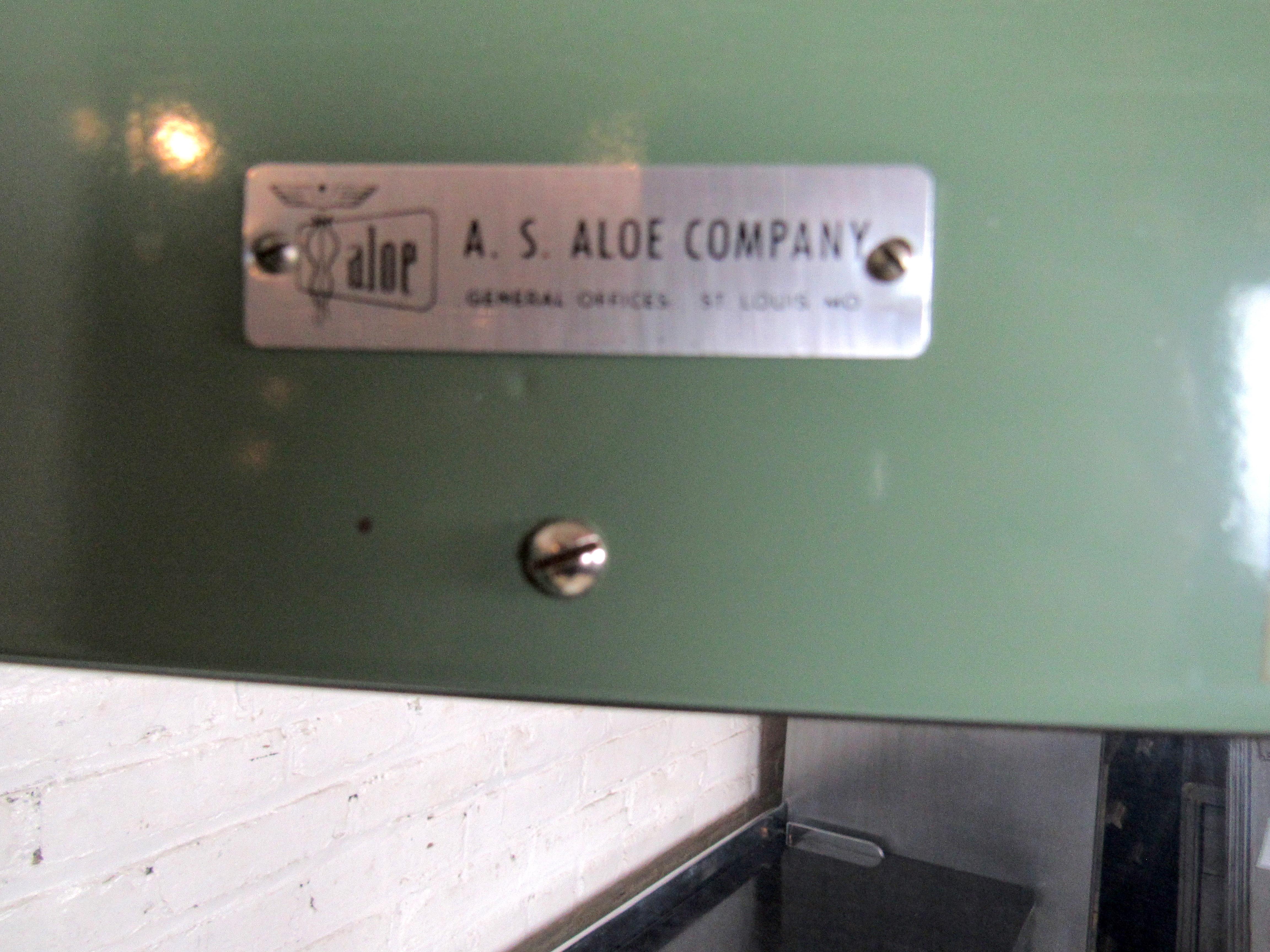 20th Century Vintage Industrial Metal Cabinet by Aloe Company