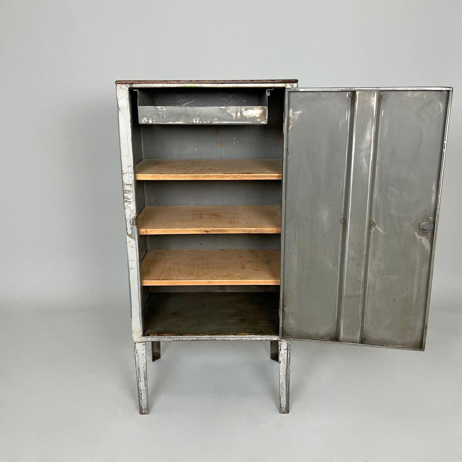 Vintage Industrial Metal Cabinet For Sale 5