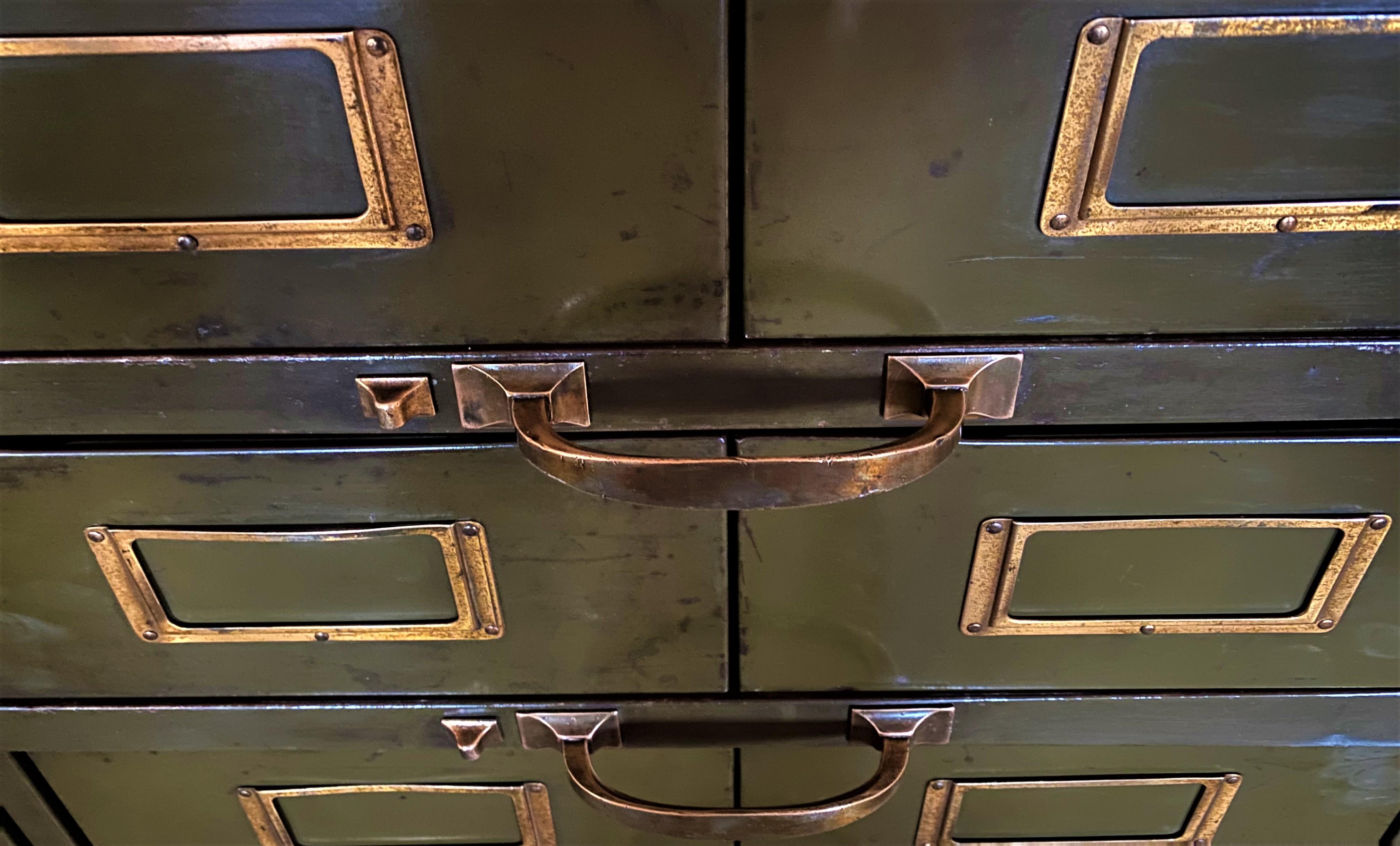 20th Century Vintage Industrial Metal Cabinet