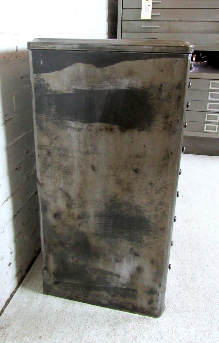 Vintage Industrial Metal Chest at 1stDibs