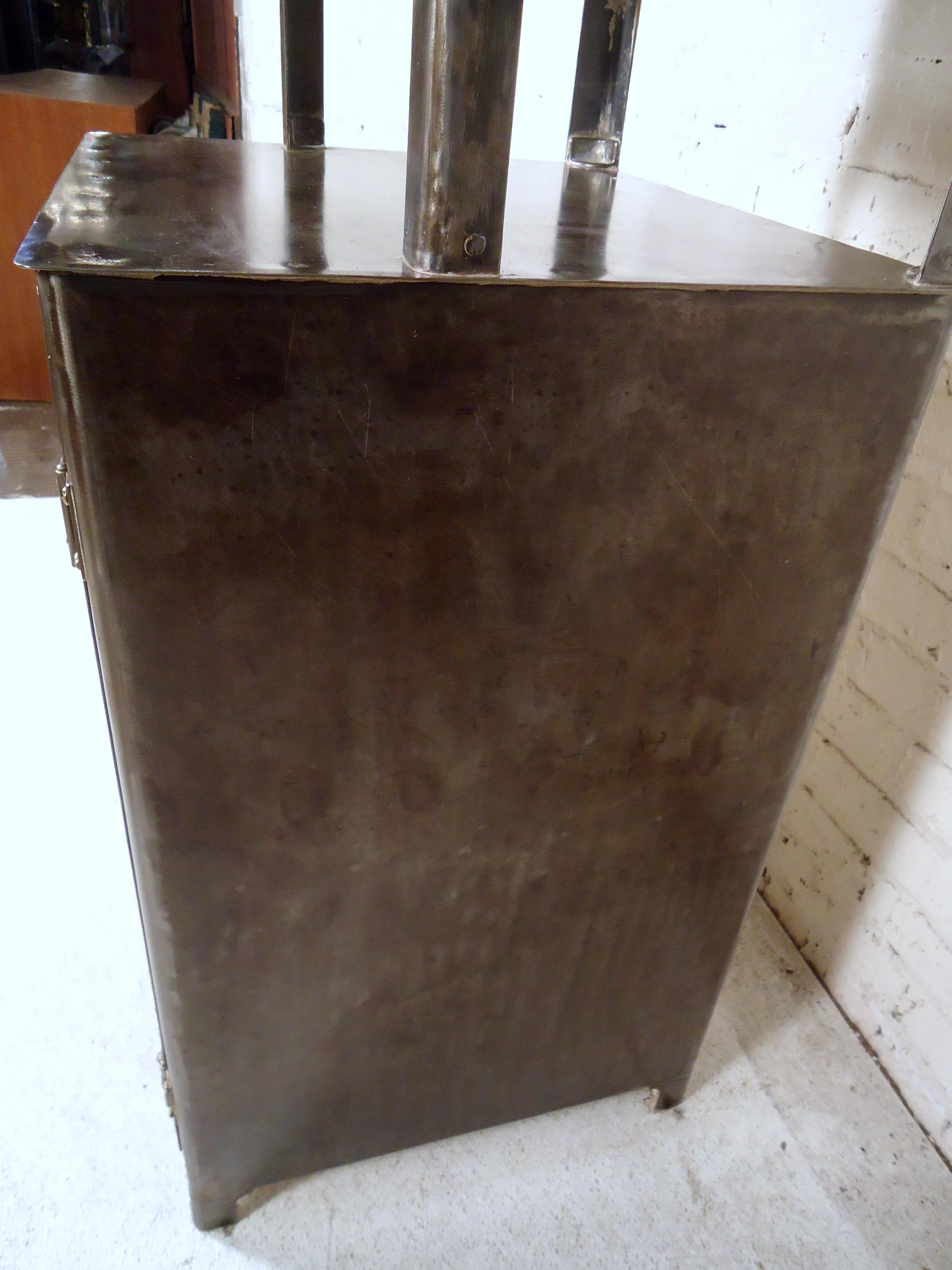 Vintage Industrial Metal Doctors Cabinet 3