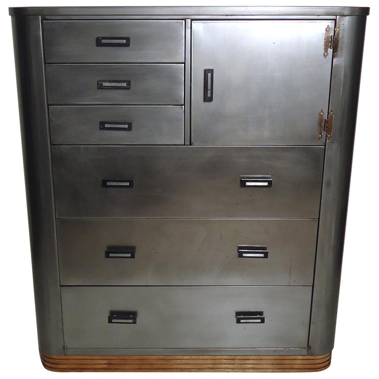 Vintage Industrial Metal Dresser at 1stDibs