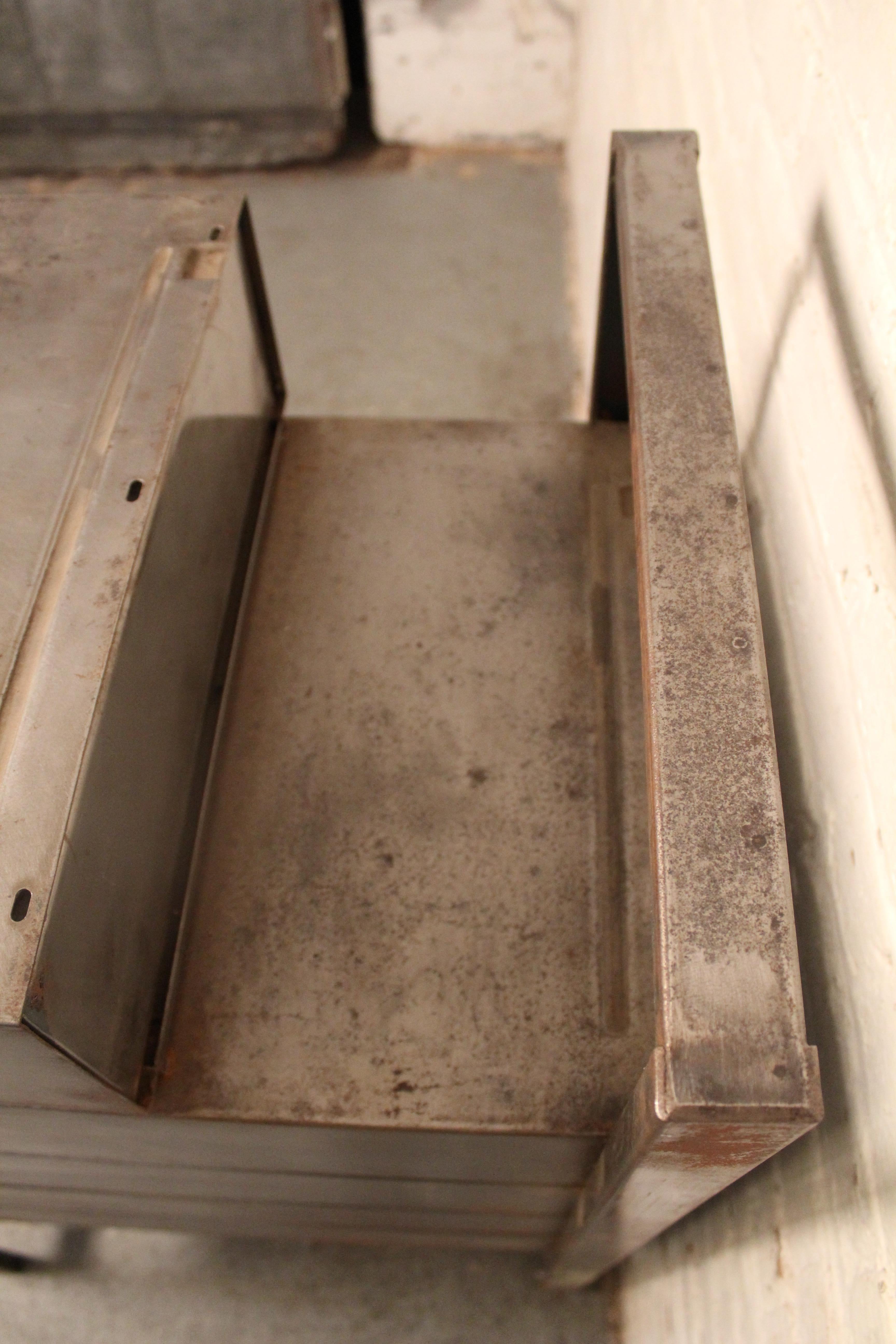 Vintage Industrial Metal Factory Flat File 5