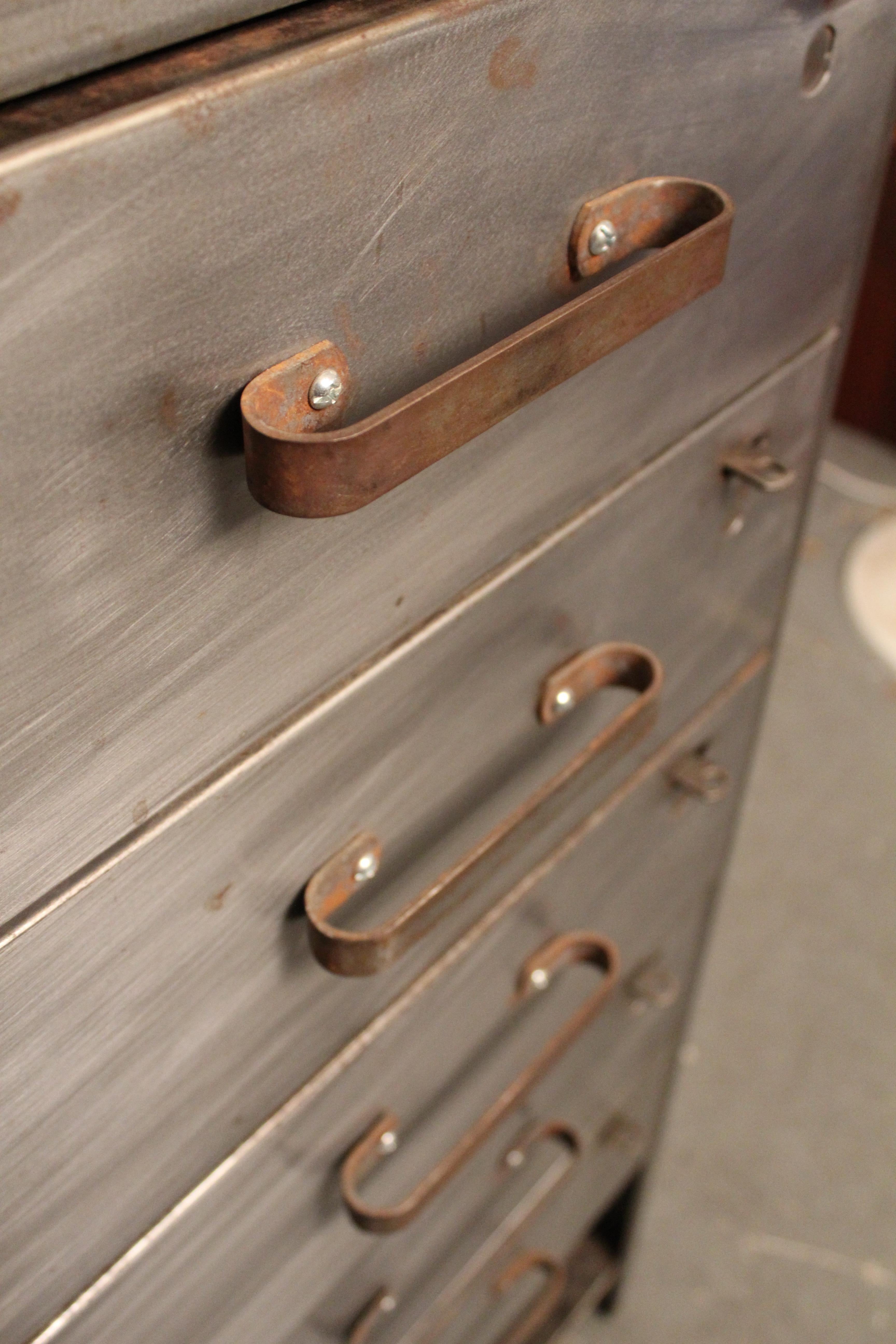Vintage Industrial Metal Factory Flat File 6