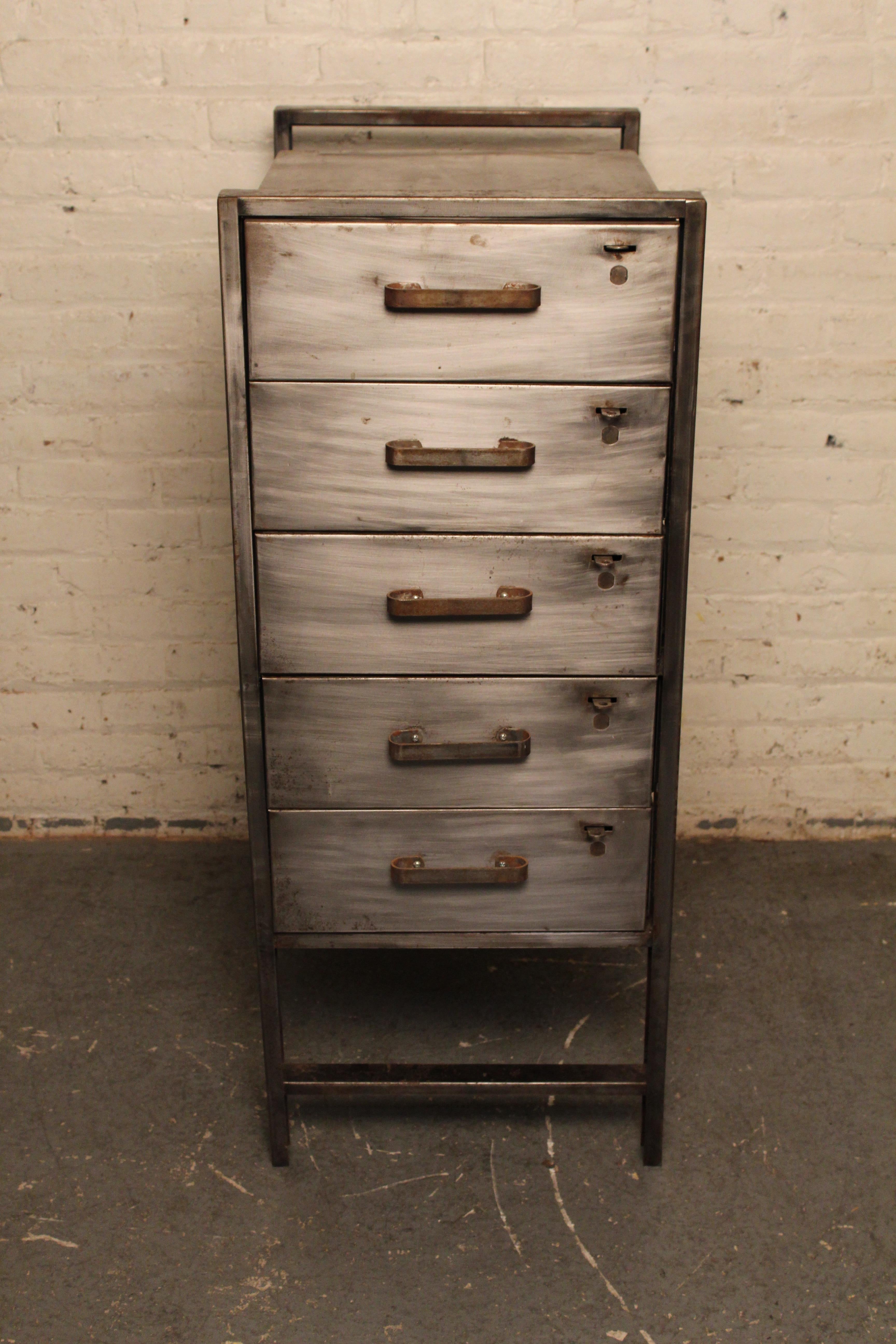 American Vintage Industrial Metal Factory Flat File