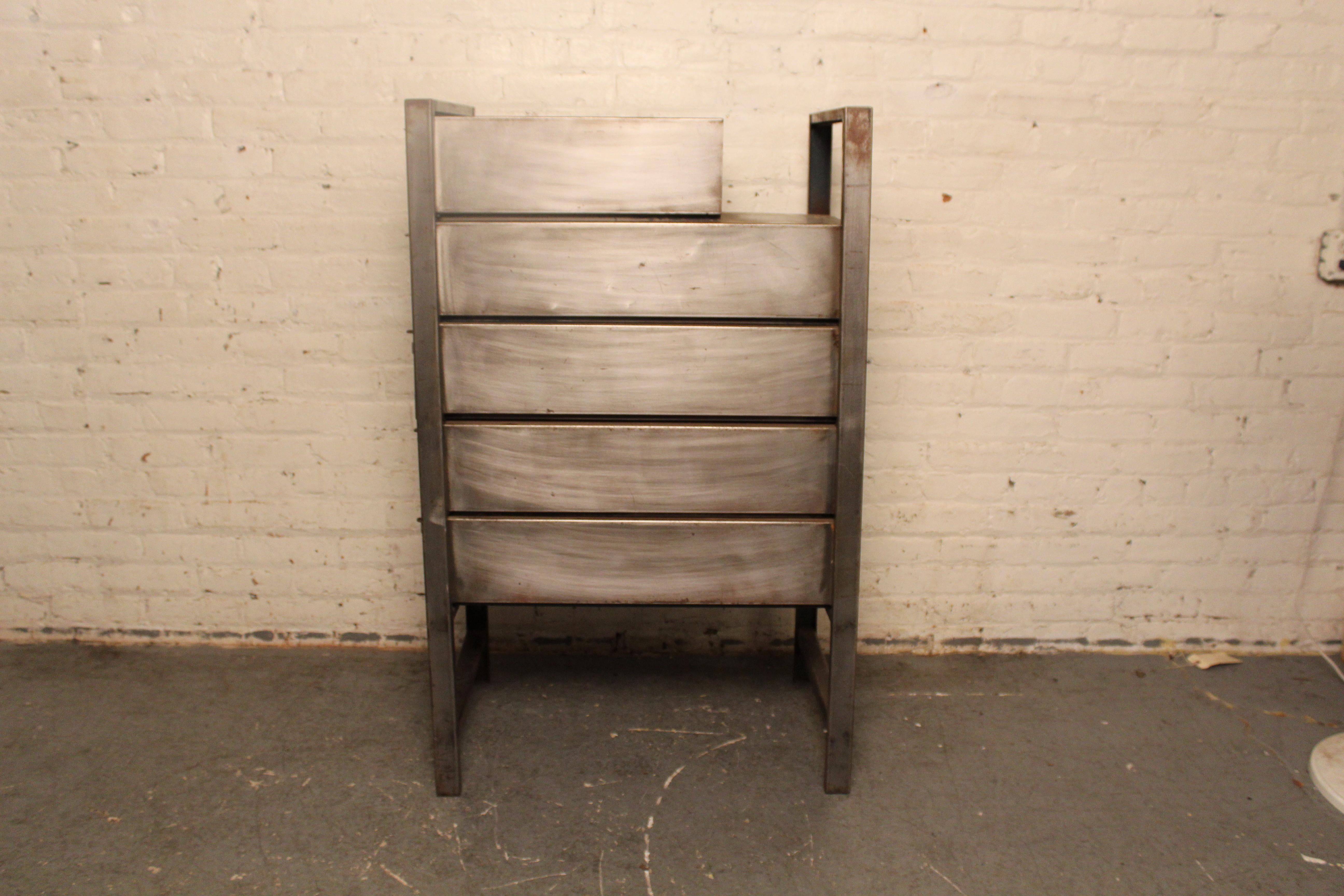 Welded Vintage Industrial Metal Factory Flat File