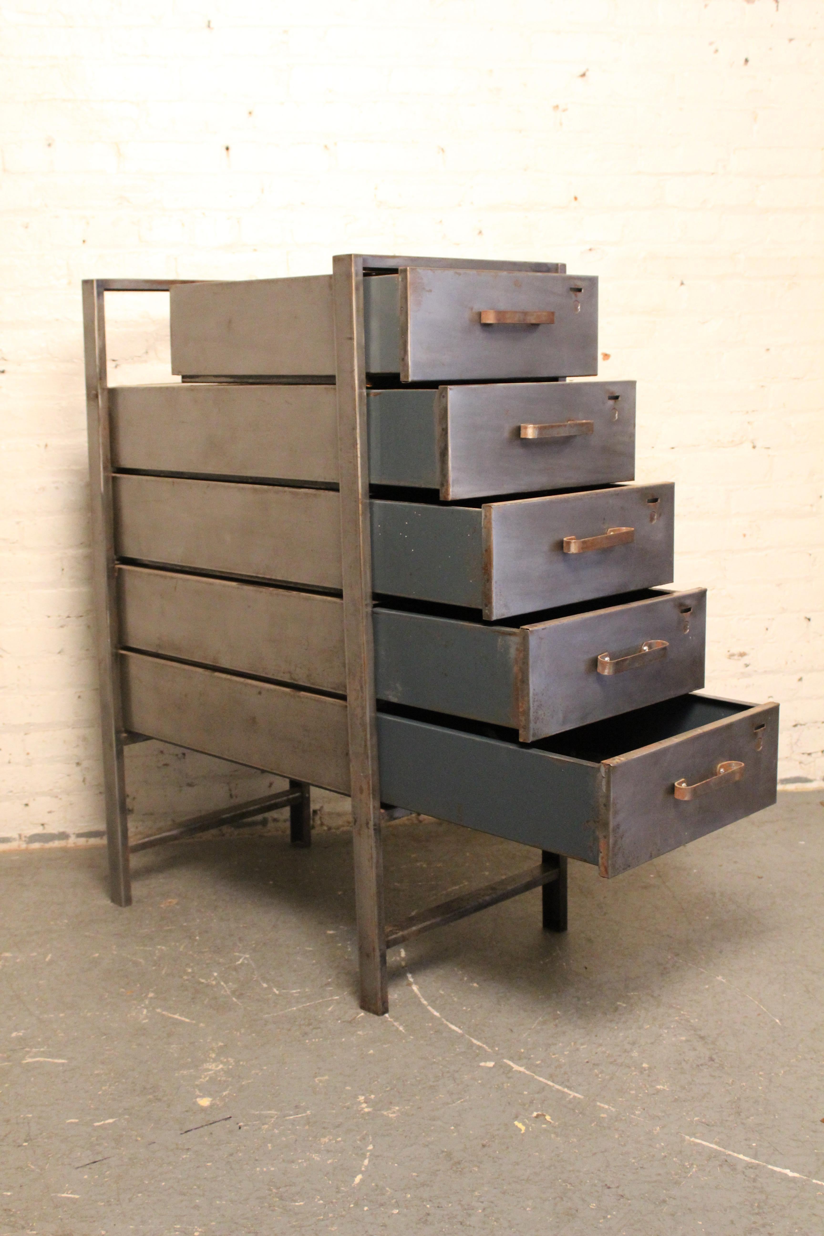 Vintage Industrial Metal Factory Flat File 1
