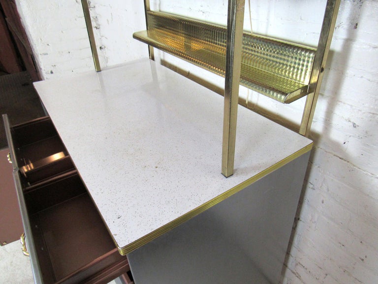 Vintage Industrial Metal Hutch For Sale at 1stDibs vintage metal hutch, vintage metal kitchen