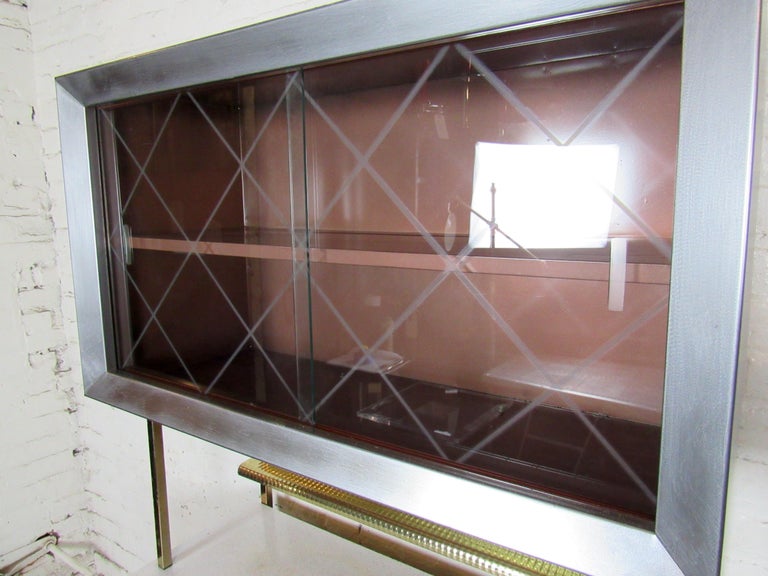 Vintage Industrial Metal Hutch For Sale at 1stDibs vintage metal hutch, vintage metal kitchen