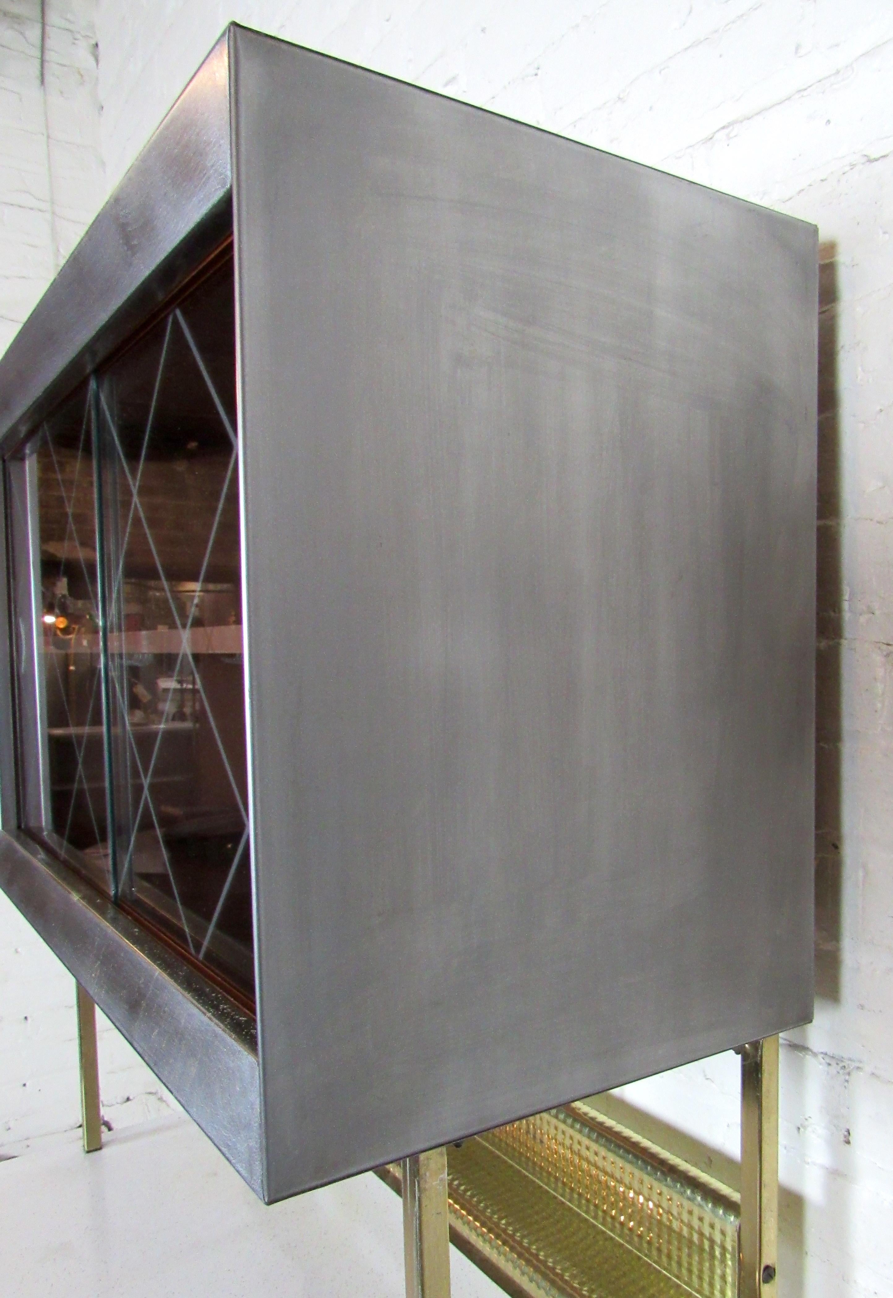 Vintage Industrial Metal Hutch 2