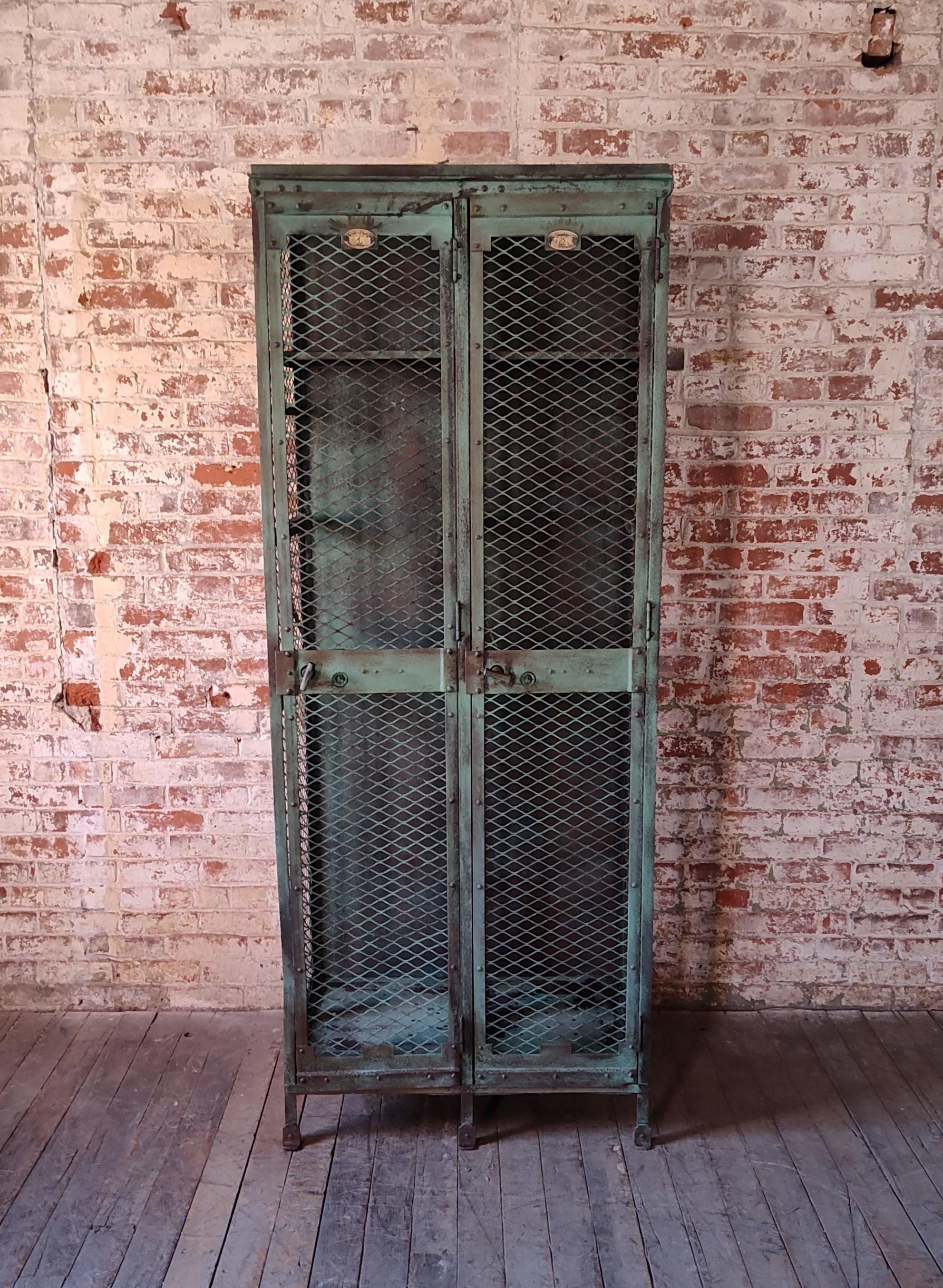 Steel Mesh Antique Factory Lockers

Overall Dimensions: 22
