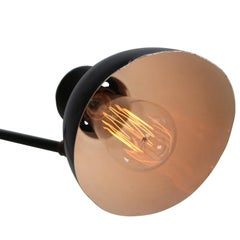 Lámpara de mesa industrial vintage de metal de maquinista de SIS Leuchten Alemania