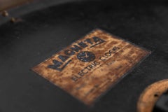 Vintage Industrial Metal Magneta Factory Railway Wall Clock, circa.1940