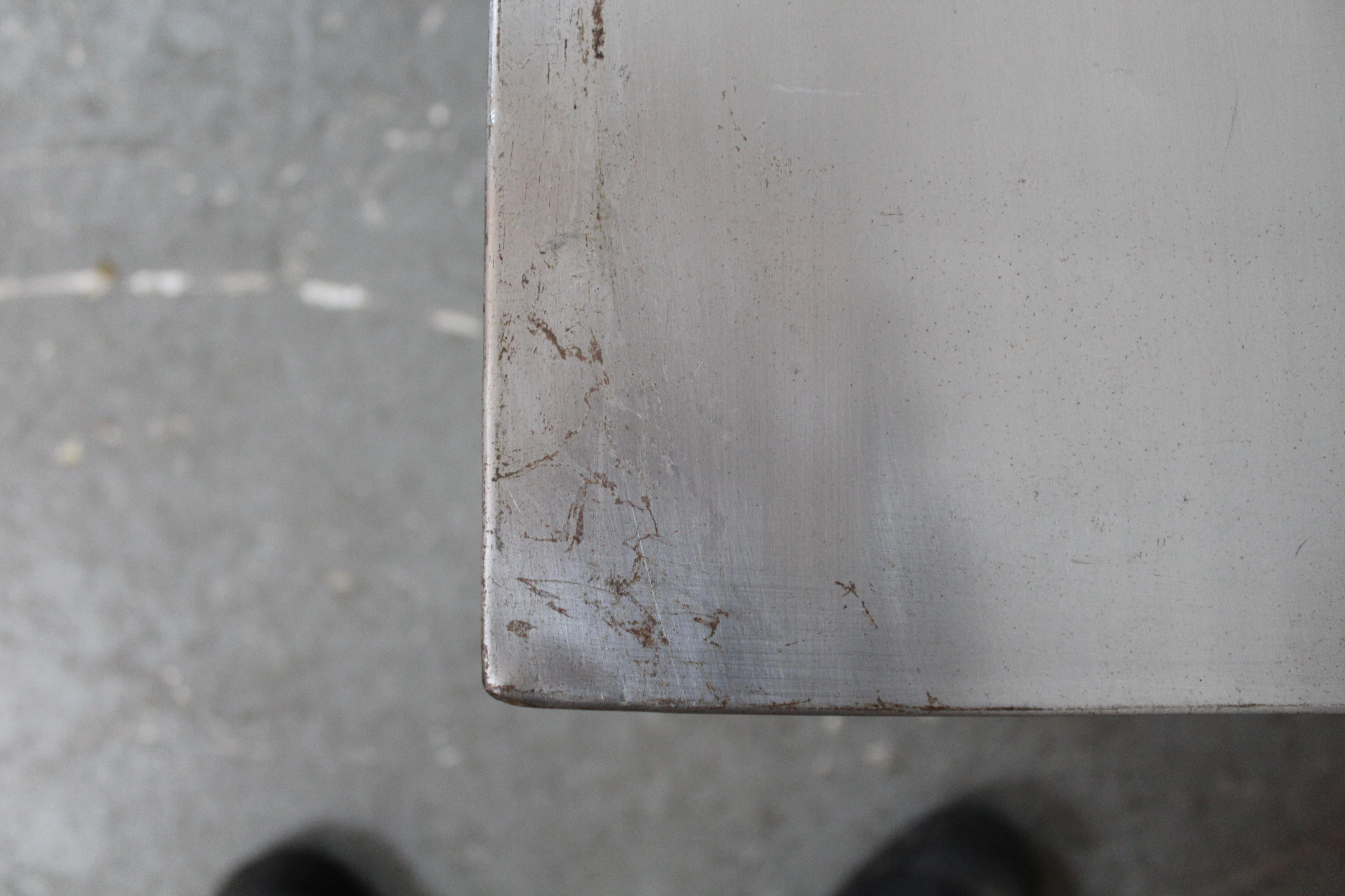 Vintage Industrial Metal Media Stand For Sale 4