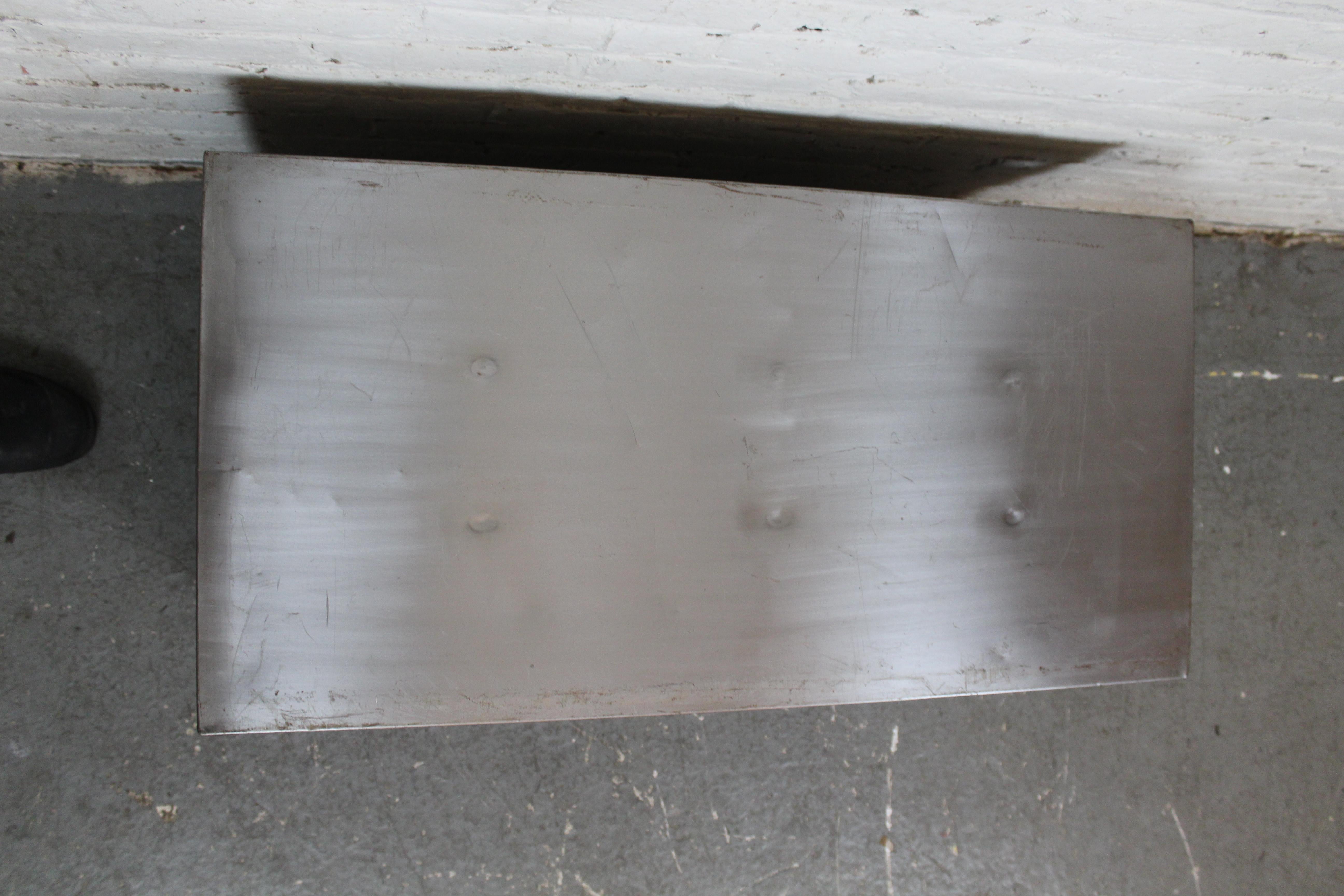 Vintage Industrial Metal Media Stand For Sale 2