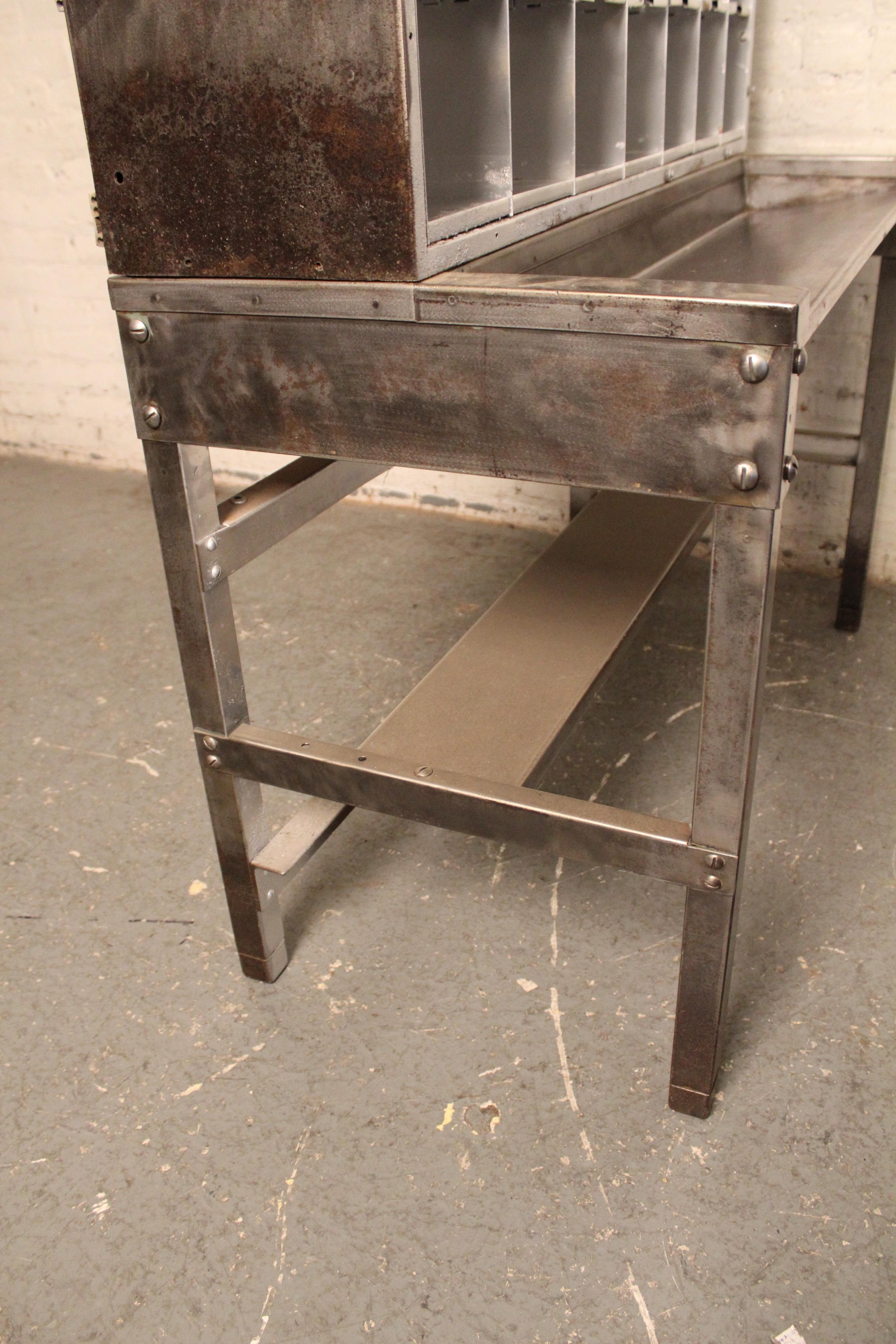 Vintage Industrial Metal Postal Desk 9