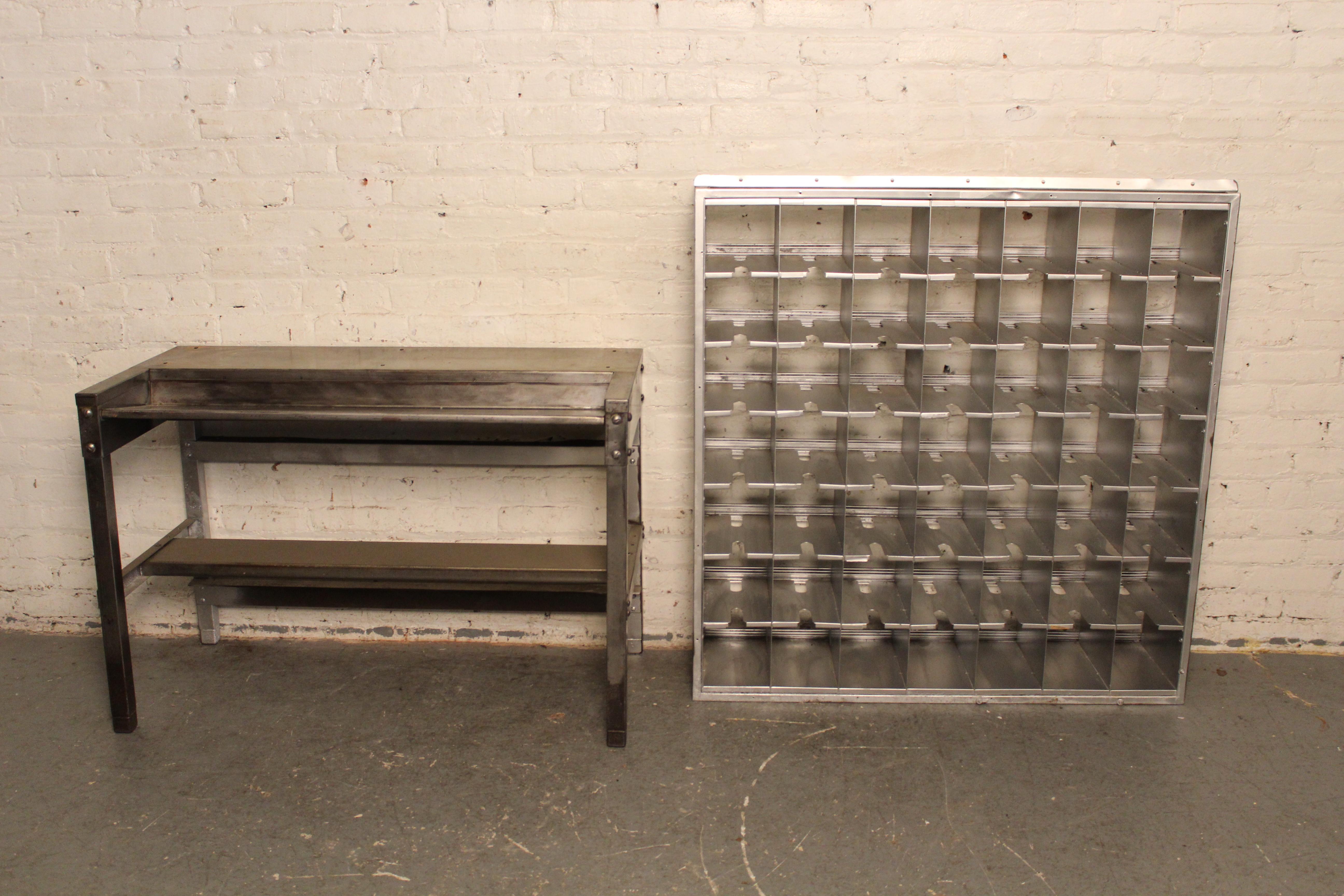 Vintage Industrial Metal Postal Desk 10
