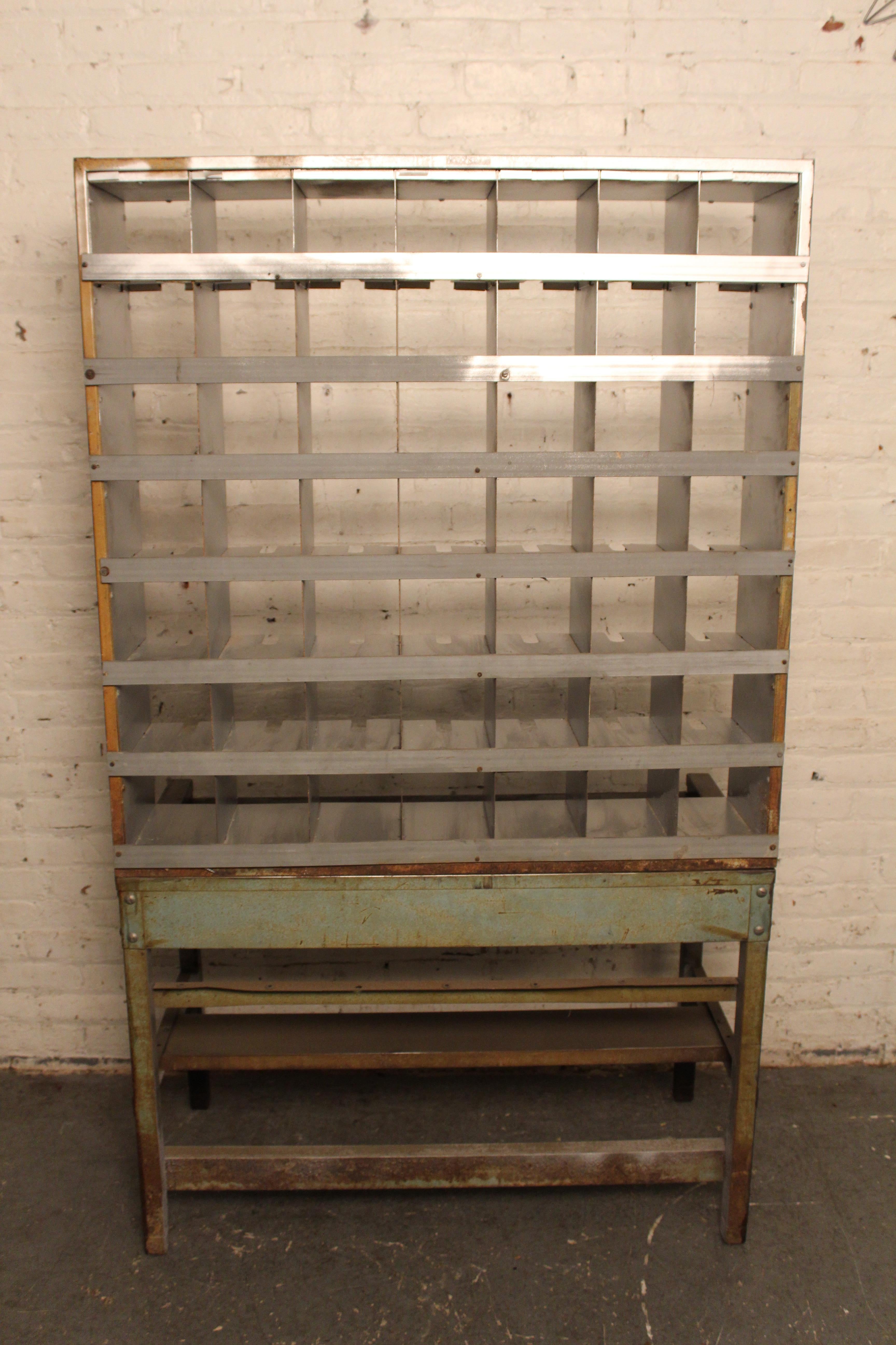 Vintage Industrial Metal Postal Desk 1