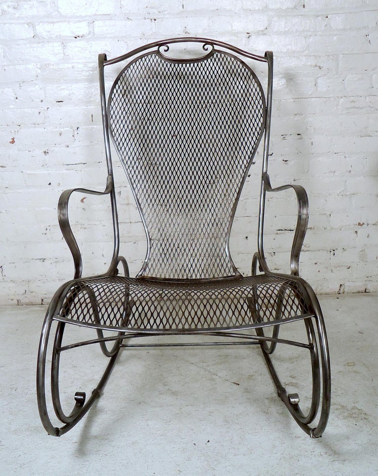 Vintage Industrial Metal Rocker For Sale at 1stDibs industrial