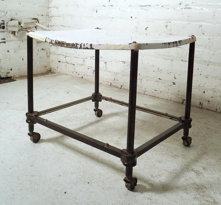 Vintage Industrial Metal Rolling Cart For Sale at 1stDibs vintage rolling cart for sale