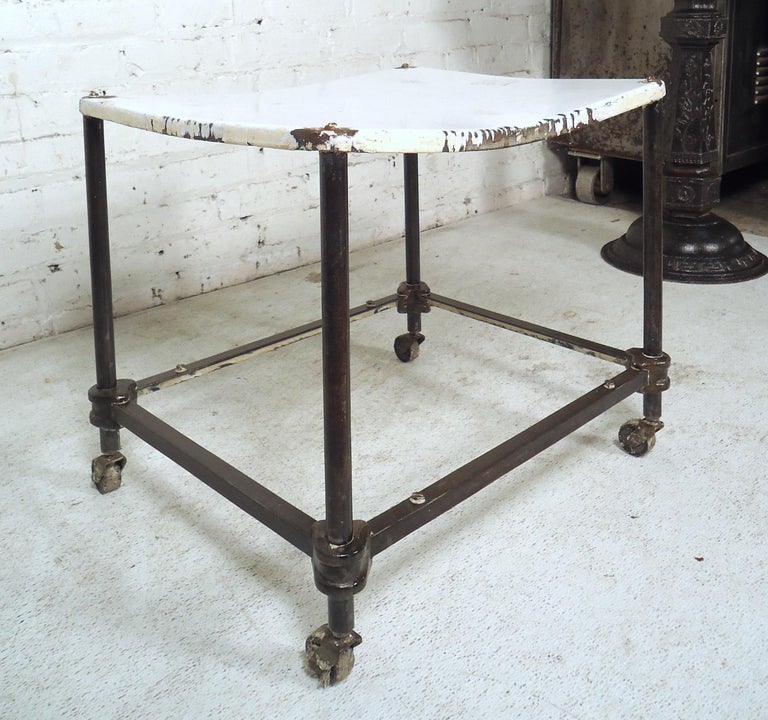 Vintage Industrial Metal Rolling Cart For Sale at 1stDibs vintage rolling cart for sale