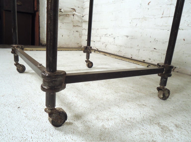 Vintage Industrial Metal Rolling Cart For Sale at 1stDibs vintage rolling cart for sale