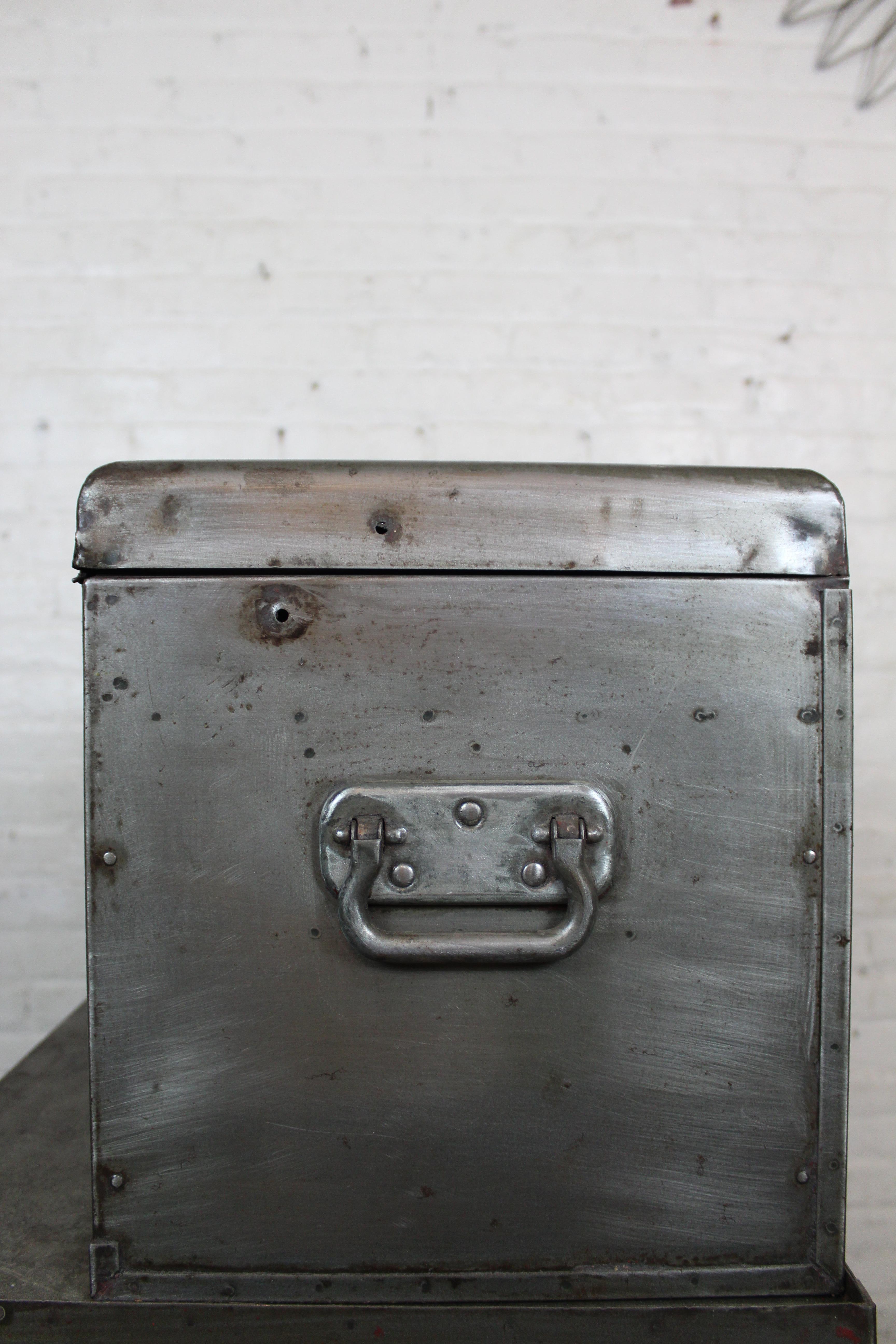 Vintage Industrial Metal Rolling Tool Chest by Craftsman for Sears Roebuck 9
