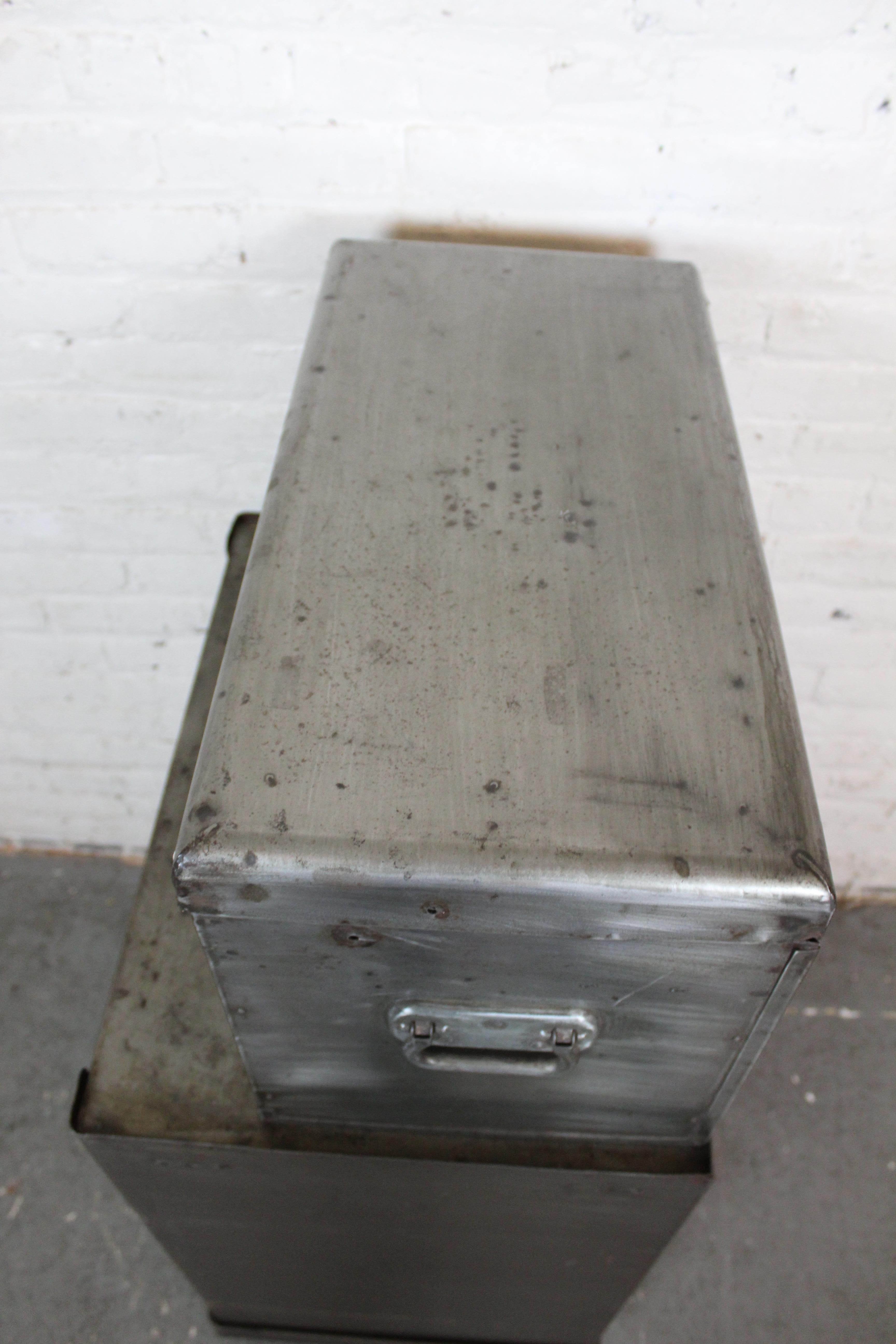 Vintage Industrial Metal Rolling Tool Chest by Craftsman for Sears Roebuck 1
