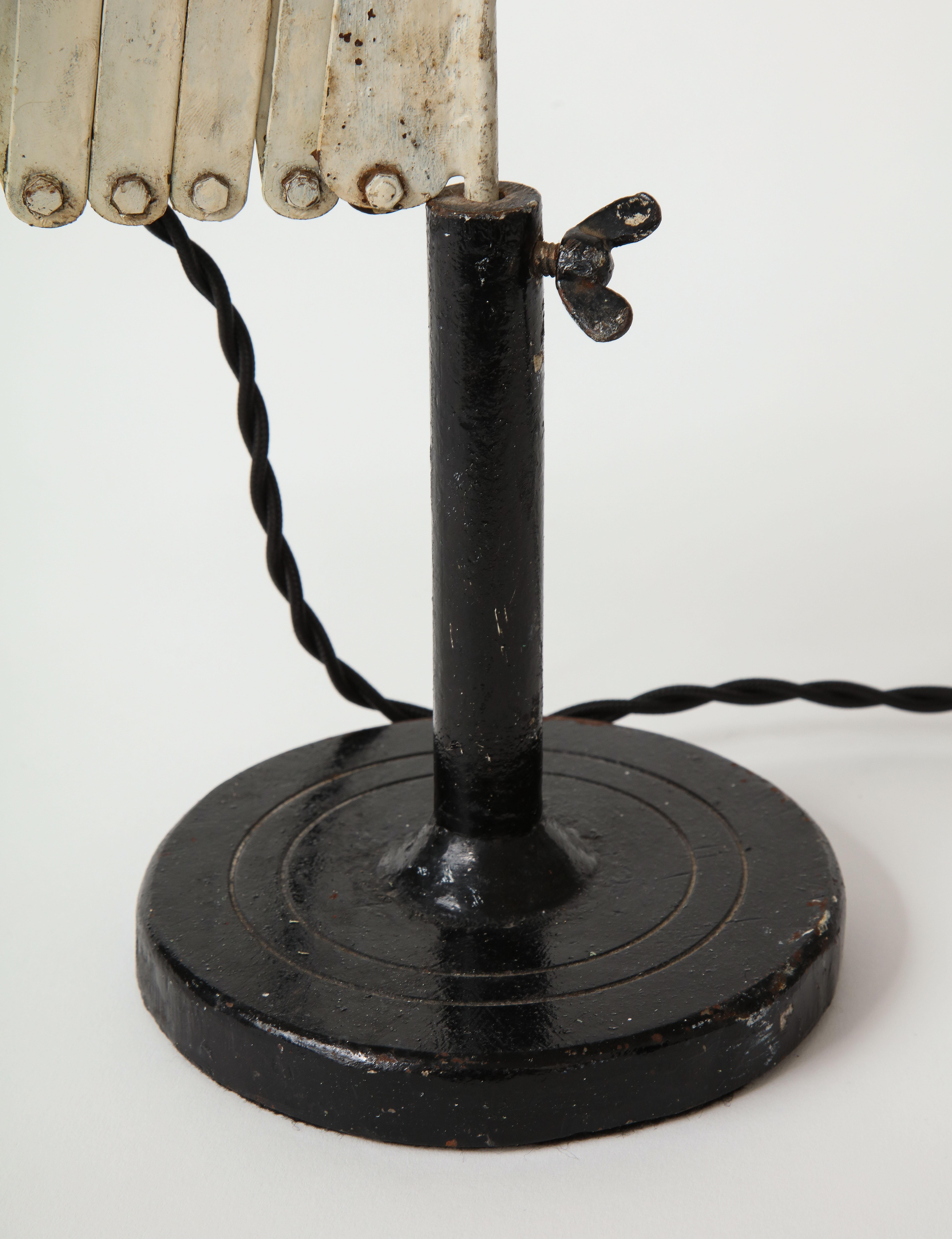 Vintage Industrial Metal Scissor Lamp, circa 20th Century 7
