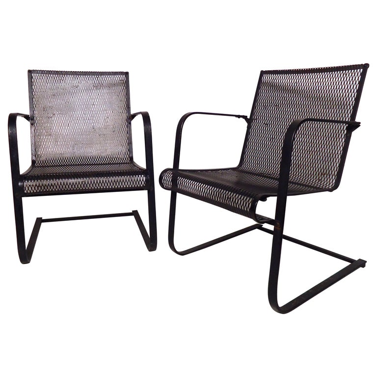 Vintage Industrial Metal Spring Chairs For Sale At 1stdibs