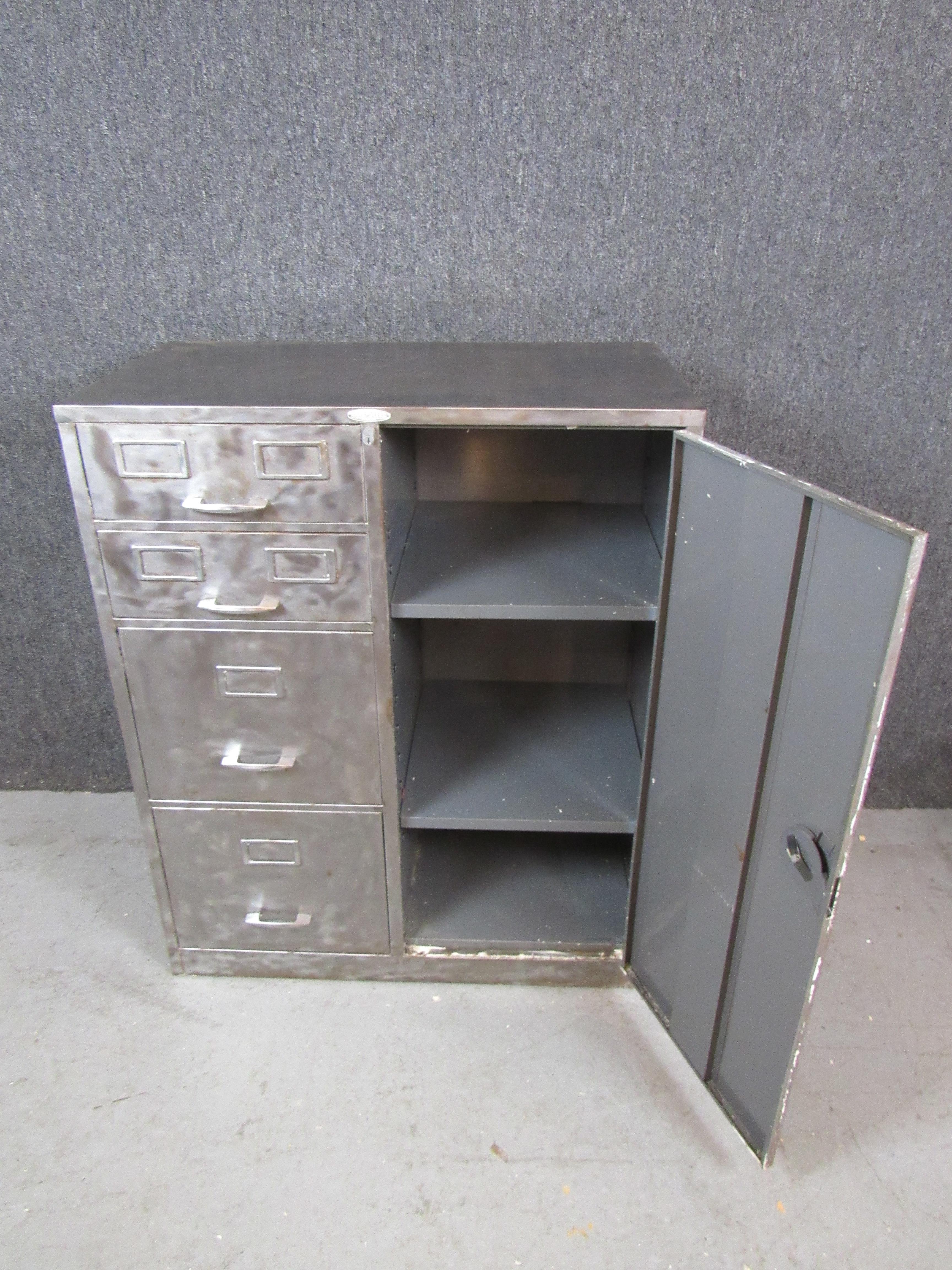 Brushed Industrial Metal Storage Cabinet by Cole-Steel
