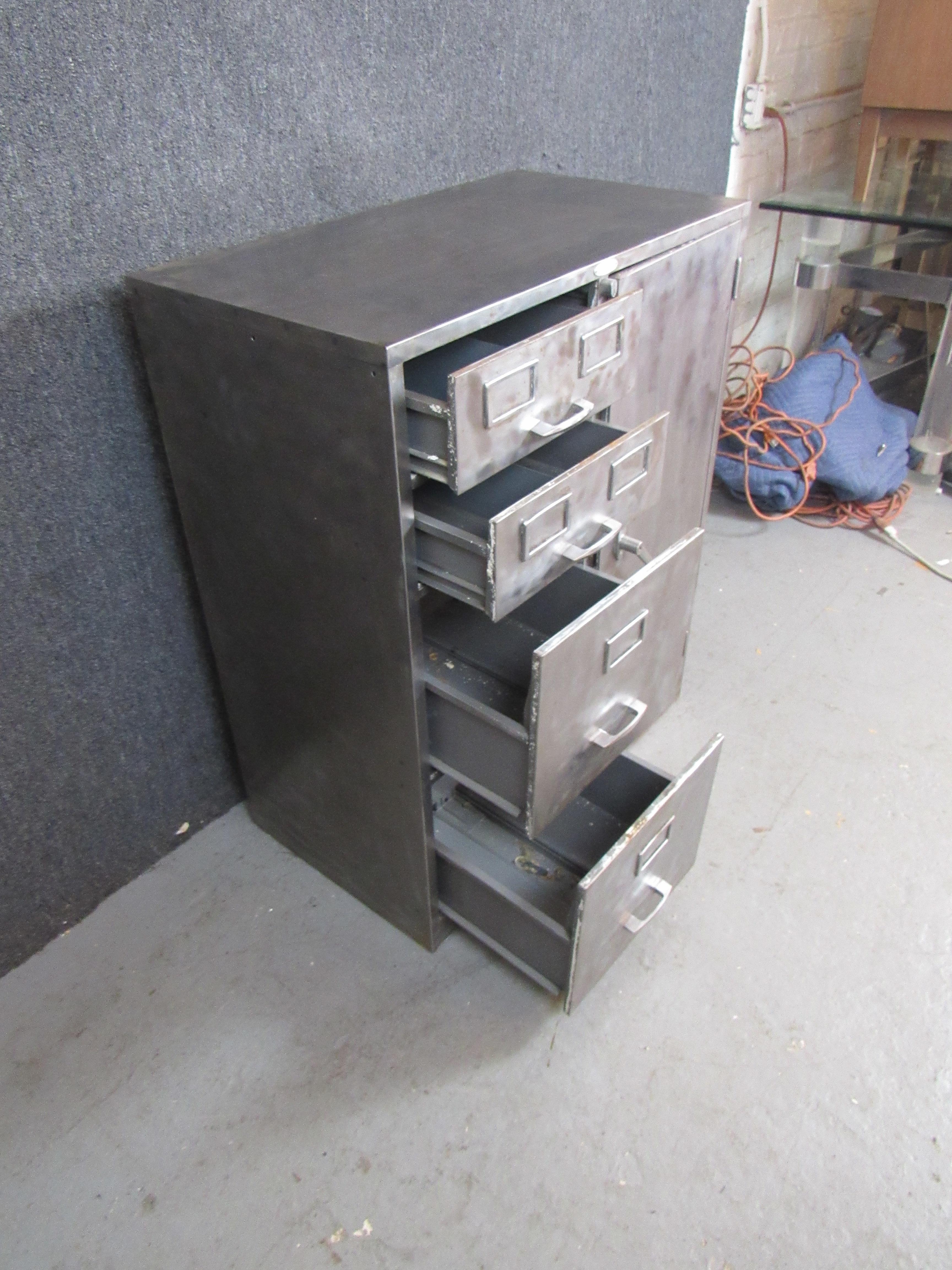 Industrial Metal Storage Cabinet by Cole-Steel In Good Condition In Brooklyn, NY