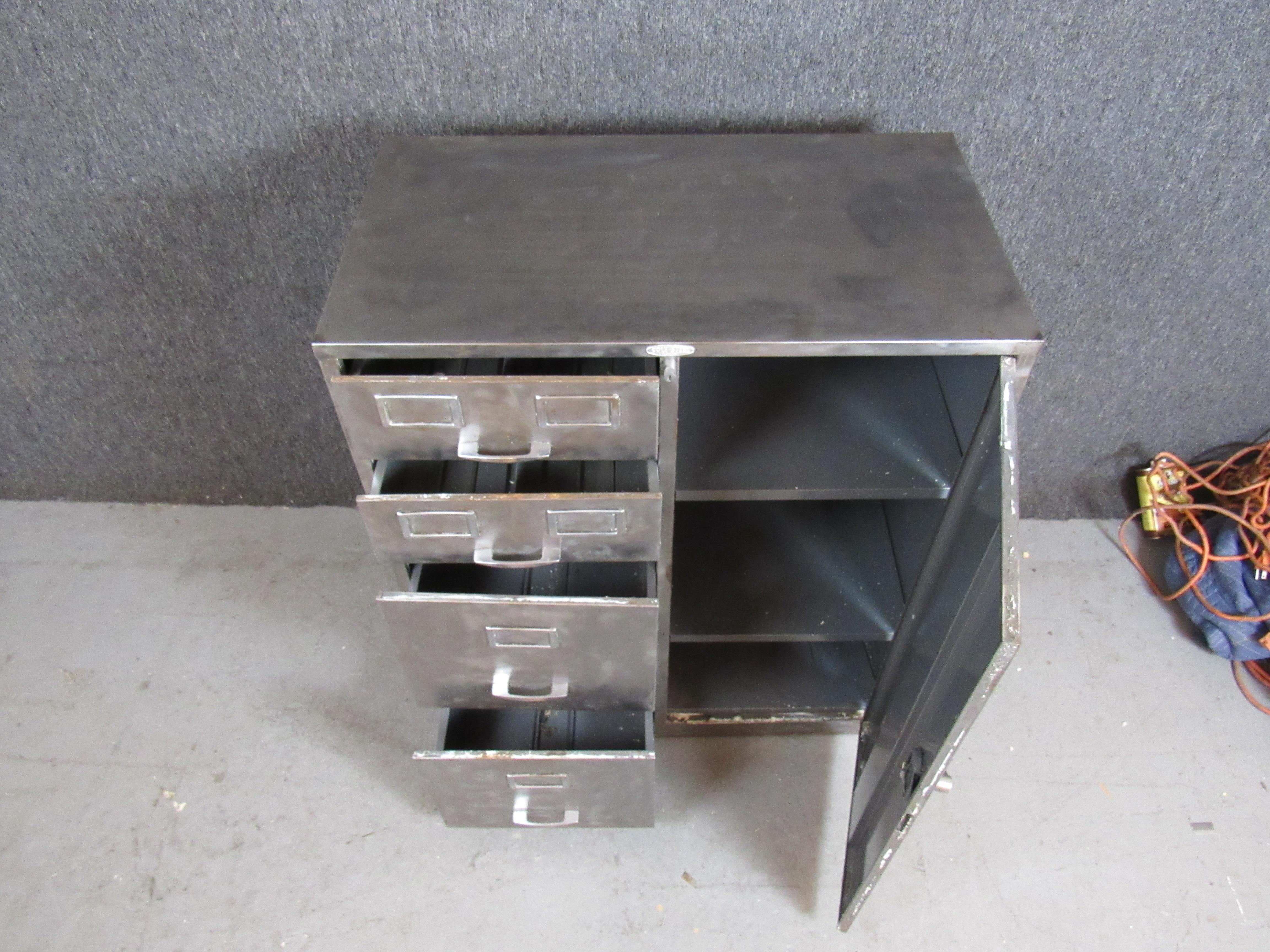 20th Century Industrial Metal Storage Cabinet by Cole-Steel