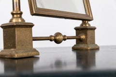 Vintage Industrial Mid-Century Brass Adjustable Table Mirror
