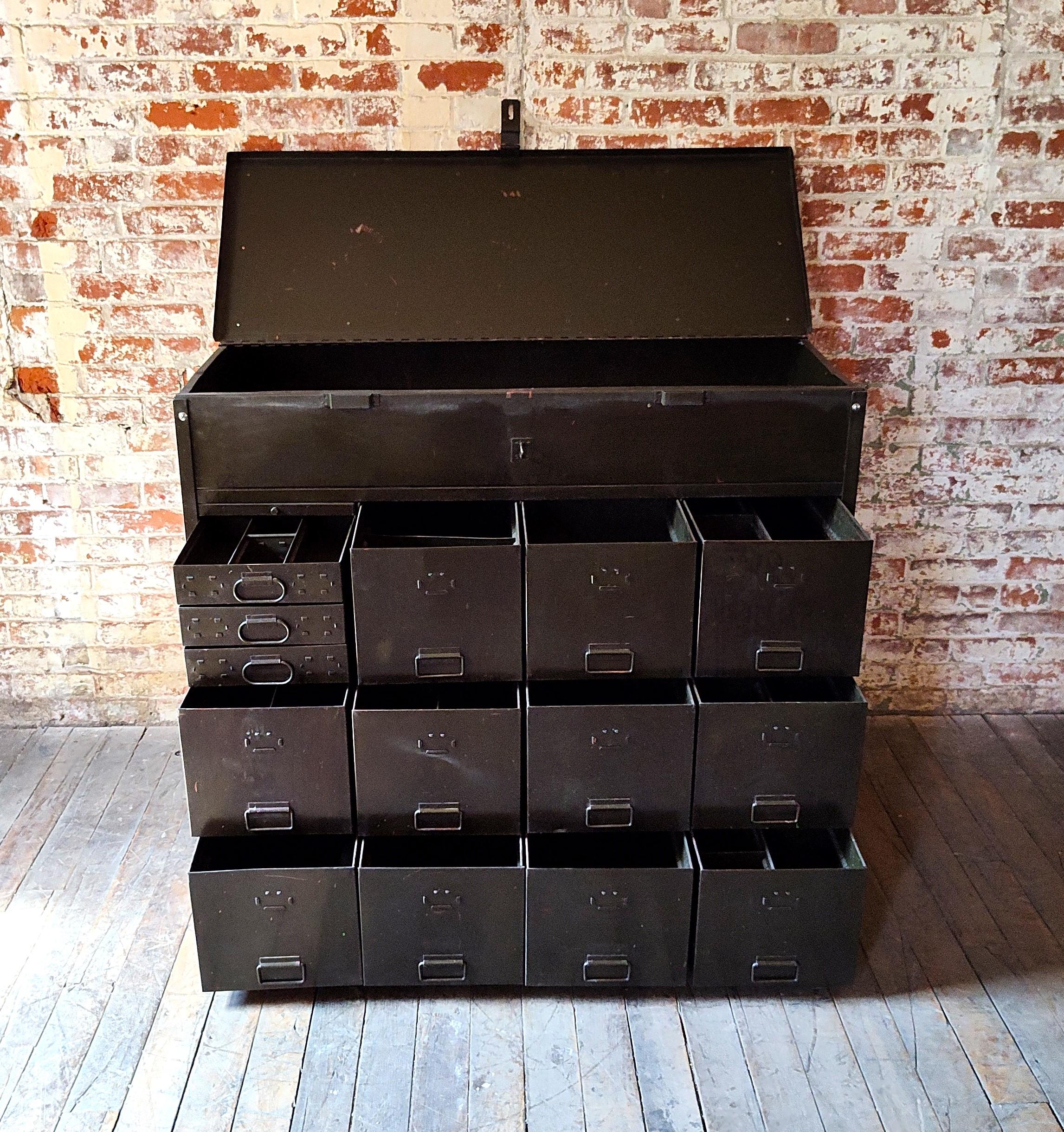 Steel Vintage Industrial Military Storage Cabinet