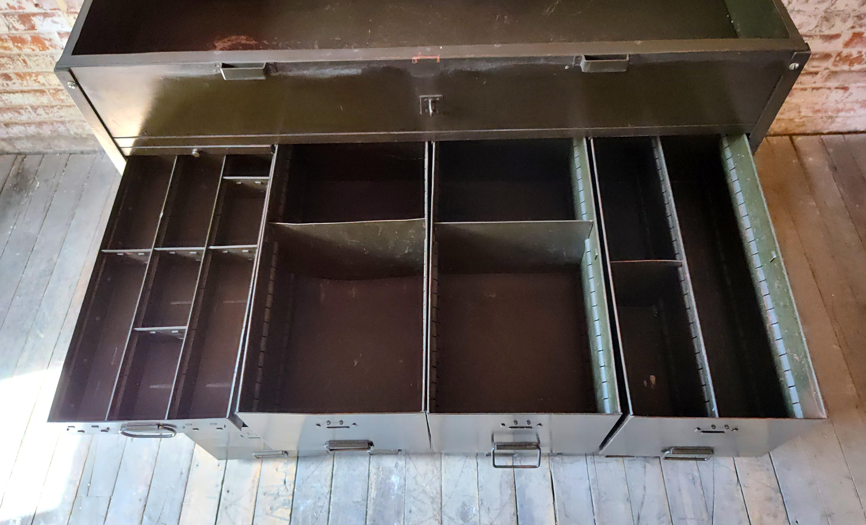 Vintage Industrial Military Storage Cabinet 2