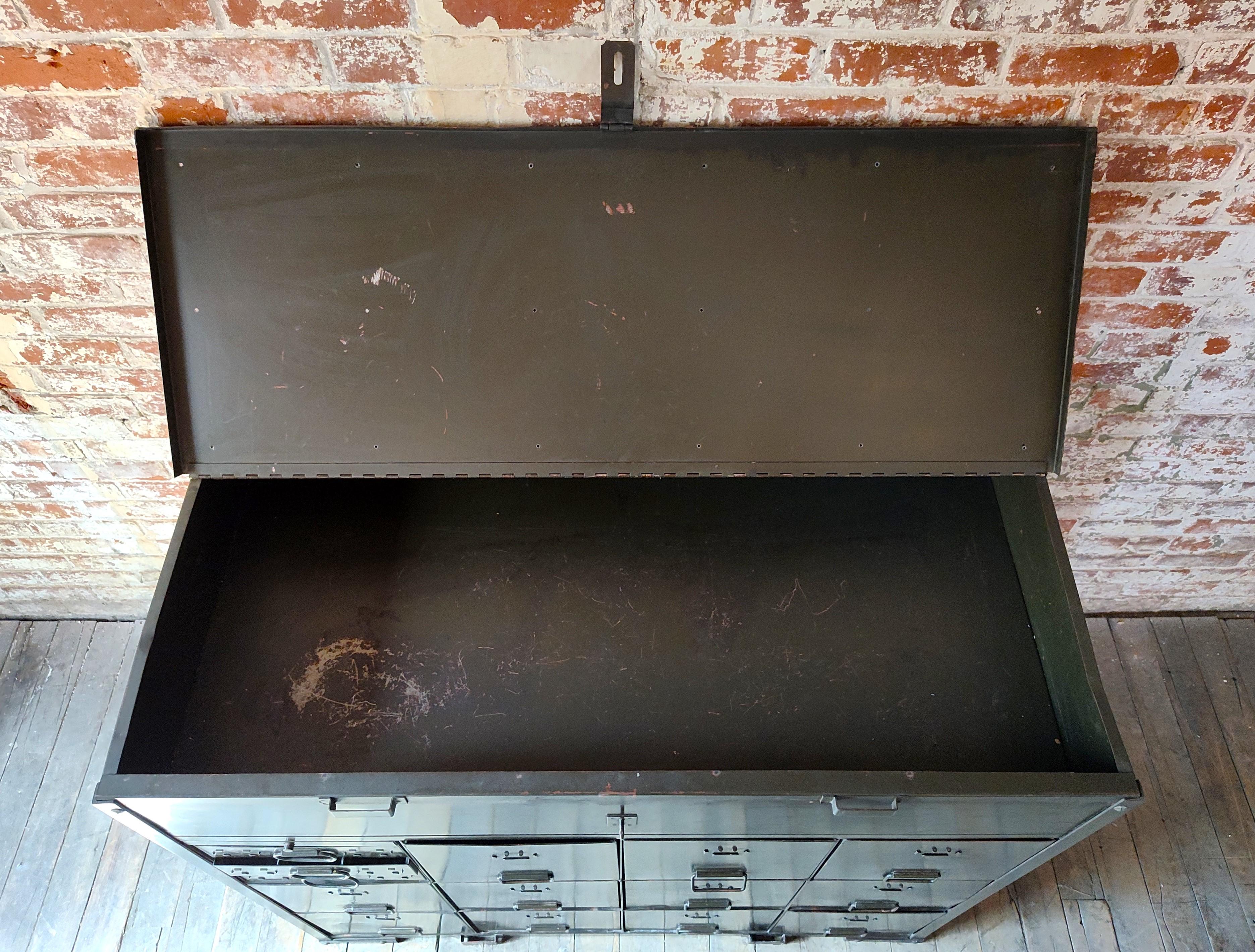 Vintage Industrial Military Storage Cabinet 3