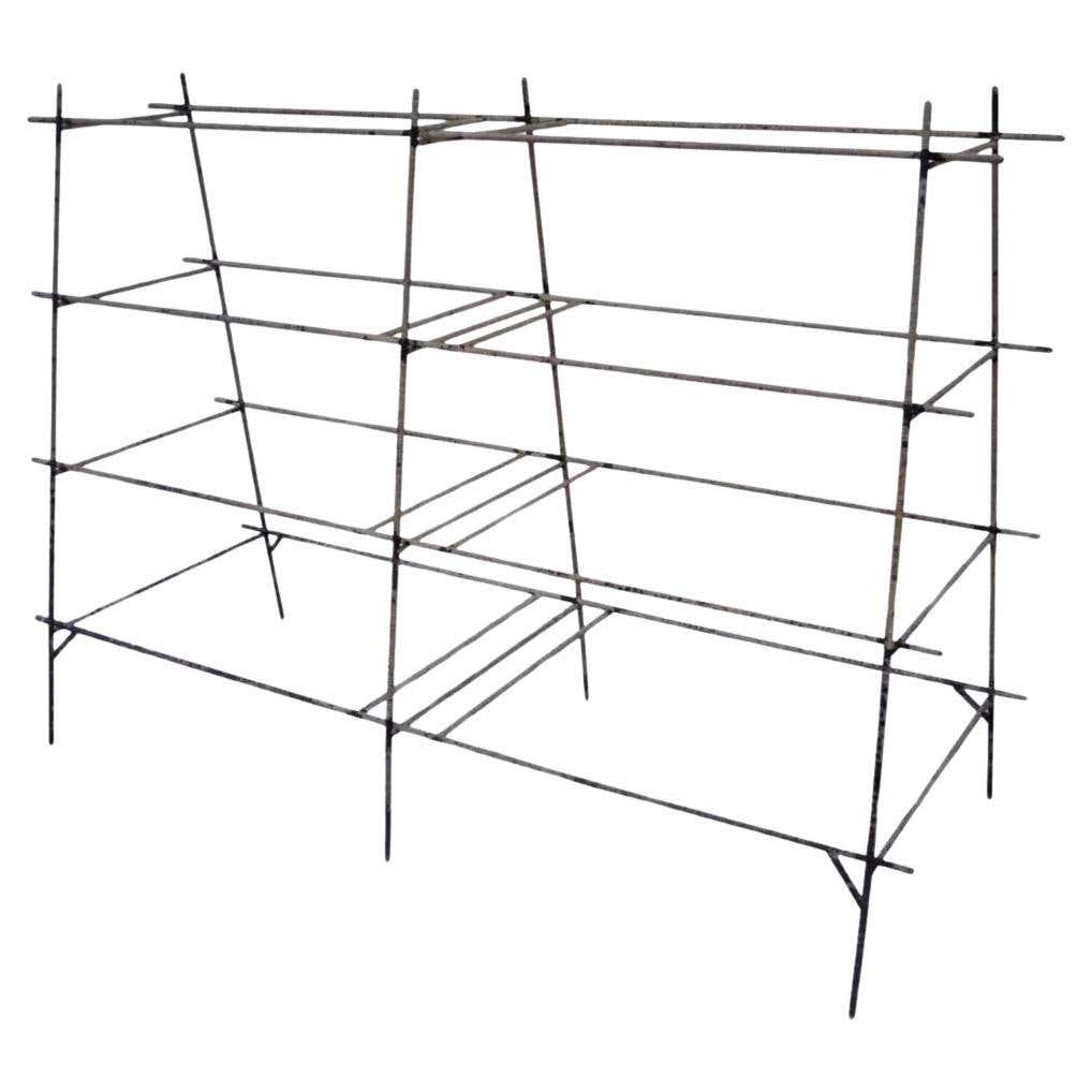 Vintage Industrial Modern Iron Rebar Rusty Yellow Shelf Display ...