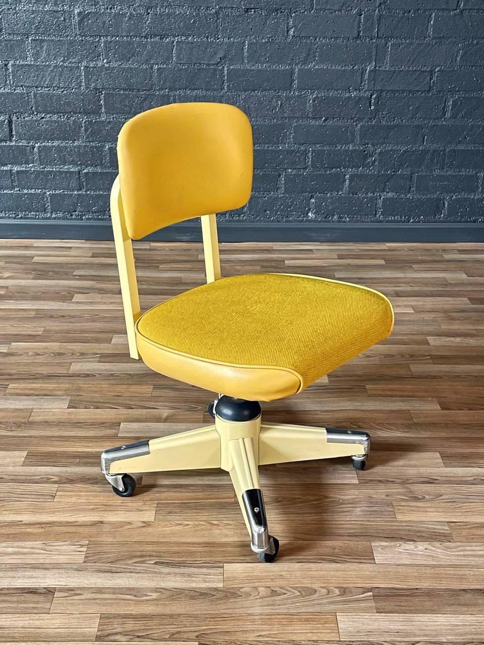 American Vintage Industrial Modern Rolling Desk Chair by Flewelling Division for Eck-Adam