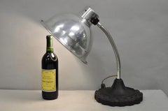 Vintage Industrial Modern Steampunk Cast Iron Gear Gooseneck Task Table Lamp